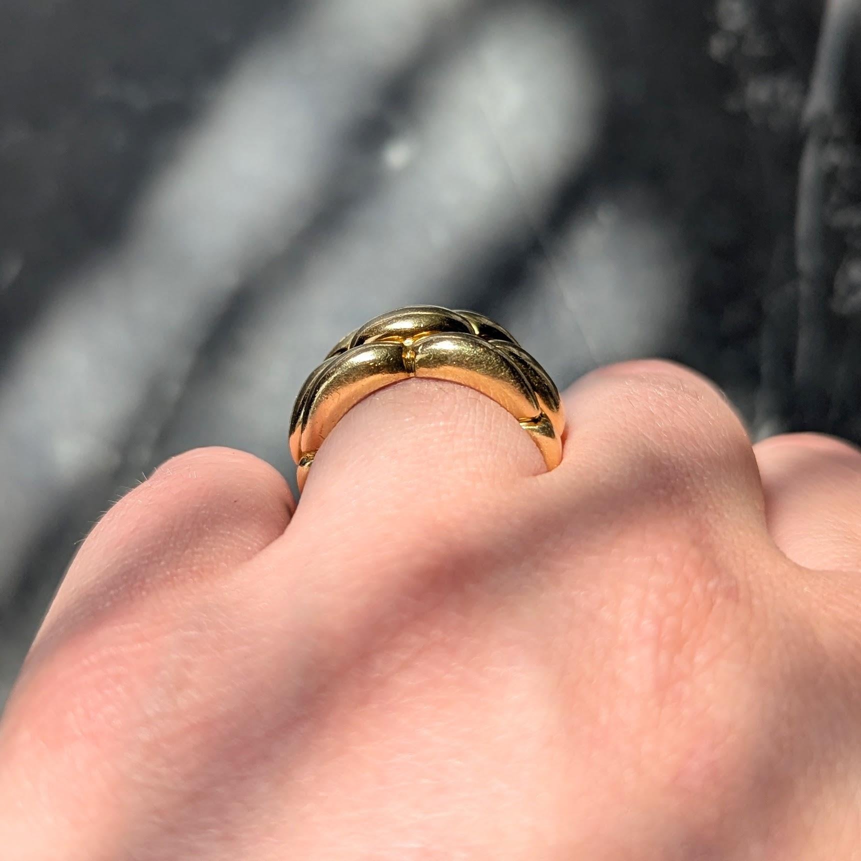 Cartier 1989 18 Karat Yellow Gold Vintage Braid Band Ring