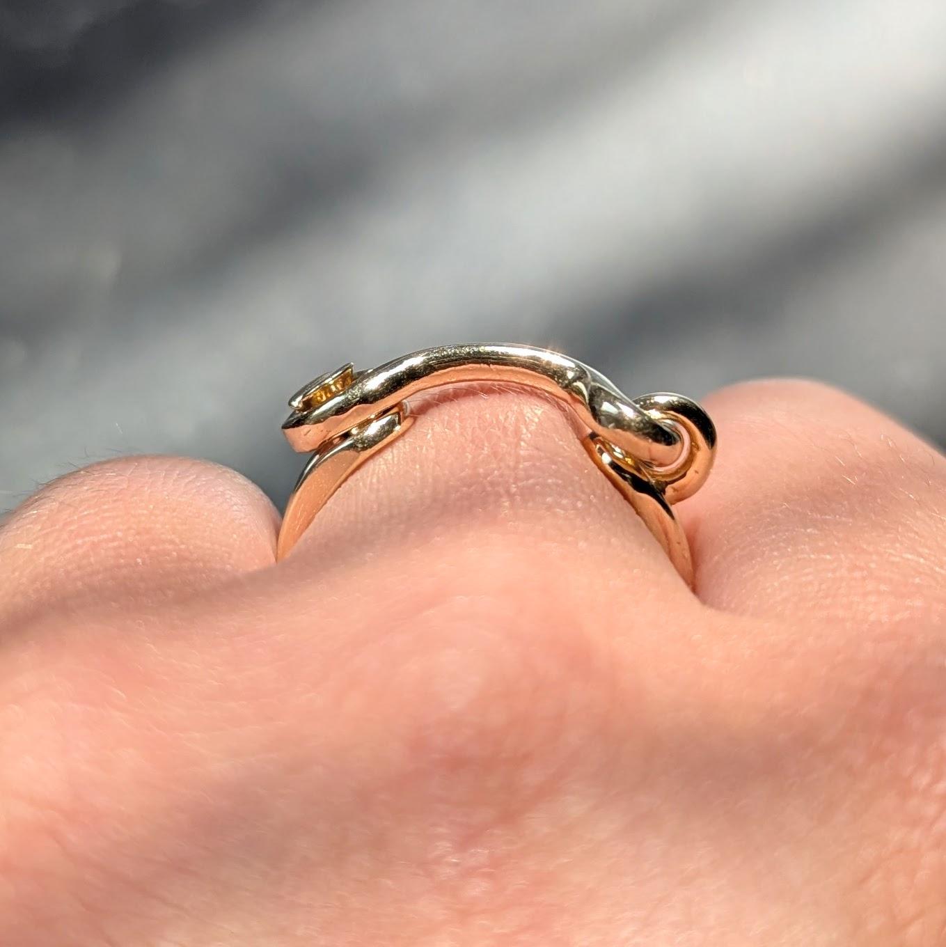 1970's 14 Karat Yellow Gold Vintage Hinge Lock Band Ring