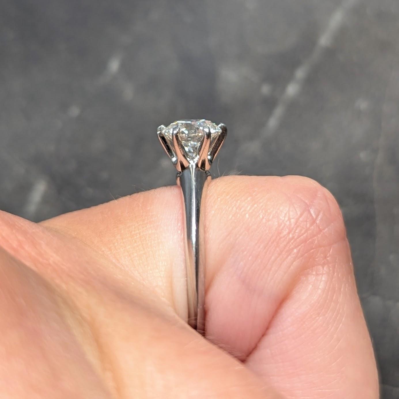 Tiffany & Co. 1.11 Carat Round Diamond Platinum Solitaire Engagement Ring GIA