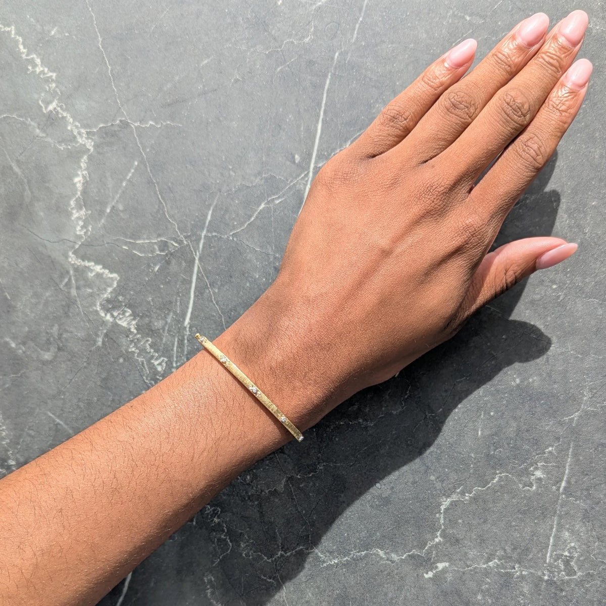 Buccellati Diamond 18 Karat Gold Contemporary Macri Classica Bangle Bracelet