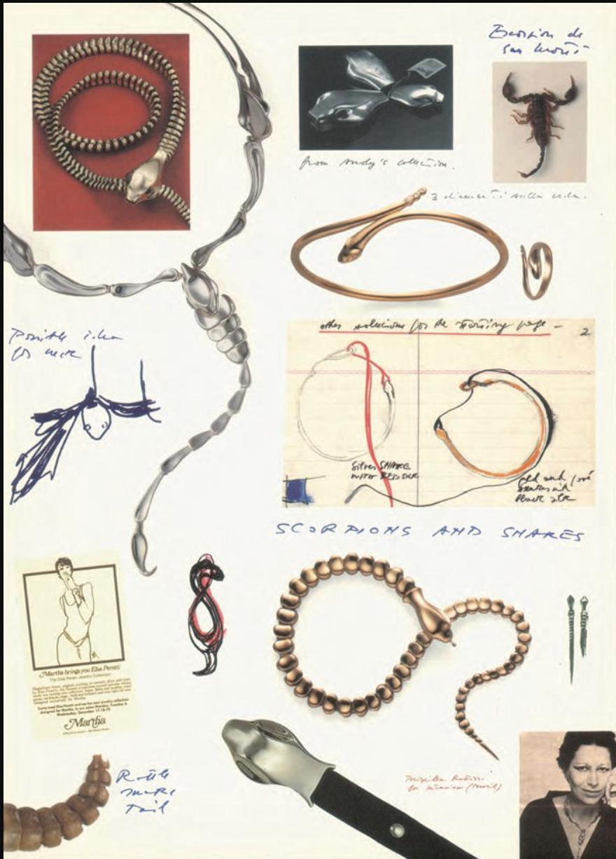 Elsa Peretti Tiffany & Co. 18 Karat Yellow Gold Vintage Snake Earrings