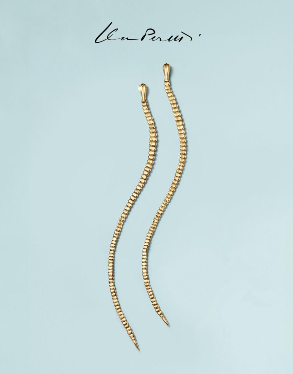 Elsa Peretti Tiffany & Co. 18 Karat Yellow Gold Vintage Snake Earrings