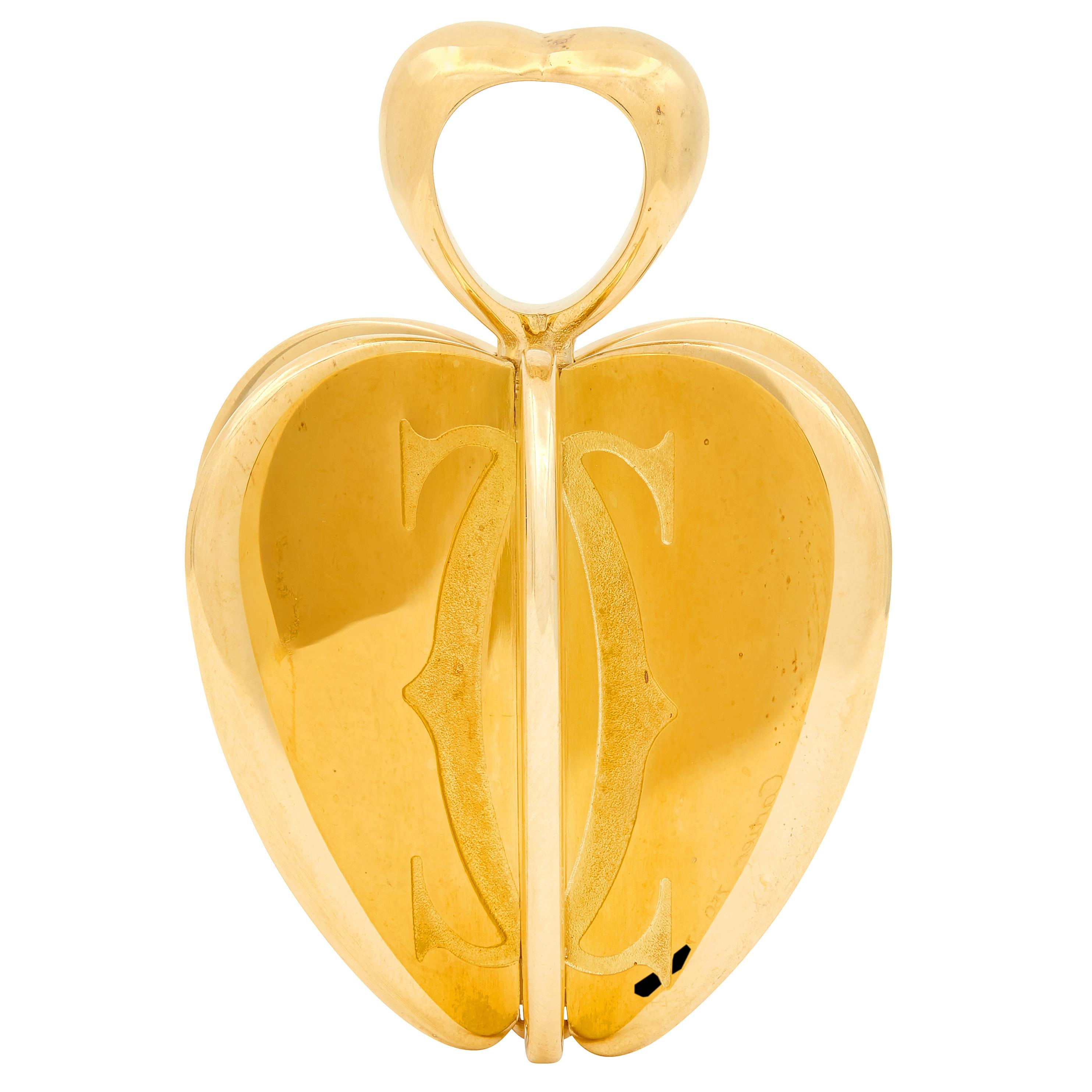 Cartier French 2000's 18 Karat Yellow Gold Golden Apple Pendant