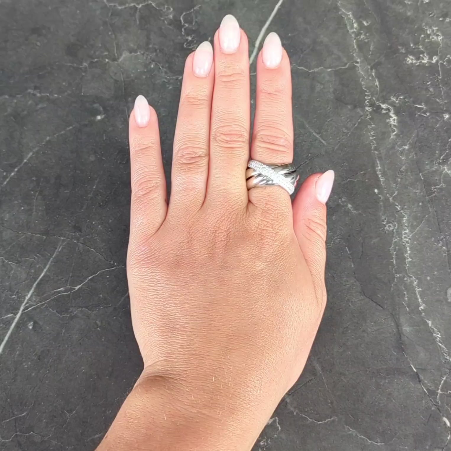 Paloma Picasso Tiffany & Co. Diamond 18K White Gold Vintage Melody Band Ring