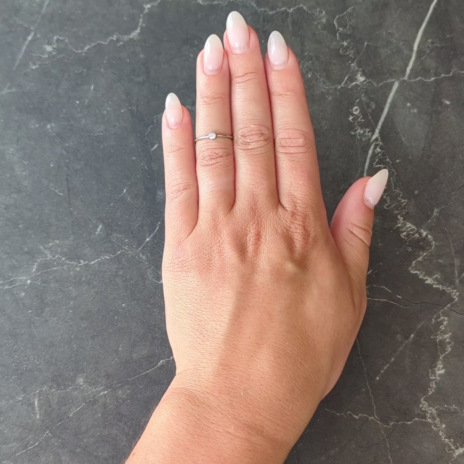 Elsa Peretti Tiffany & Co. Diamond Platinum Bezel Set Solitaire Engagement Ring