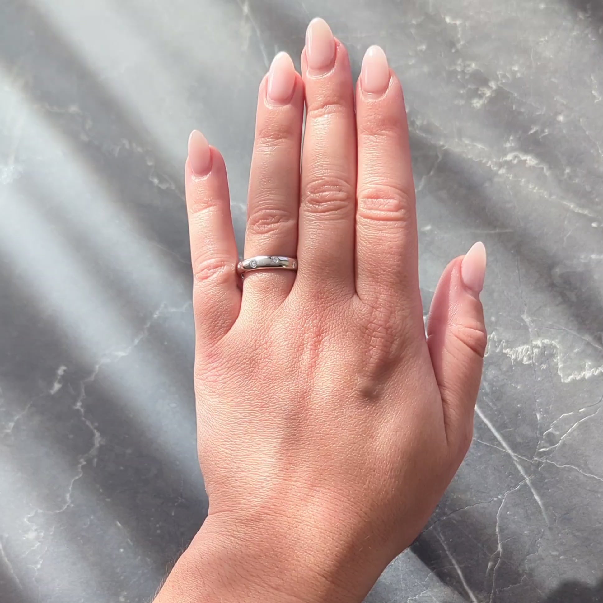 Tiffany & Co. 2000's Diamond Platinum Etoile Band Ring