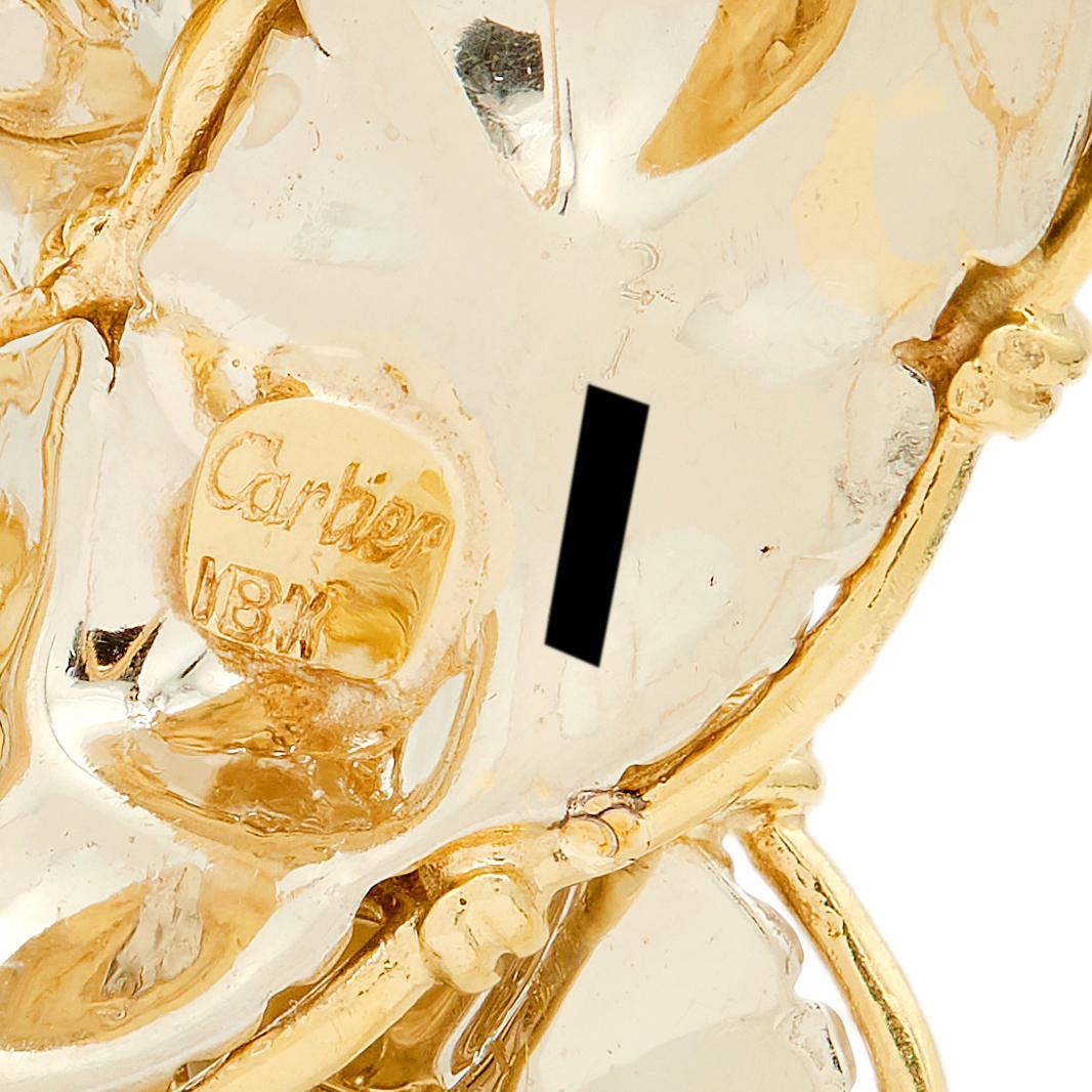 Cartier 1950's 18 Karat Two-Tone Yellow White Gold Vintage Ribbon Brooch