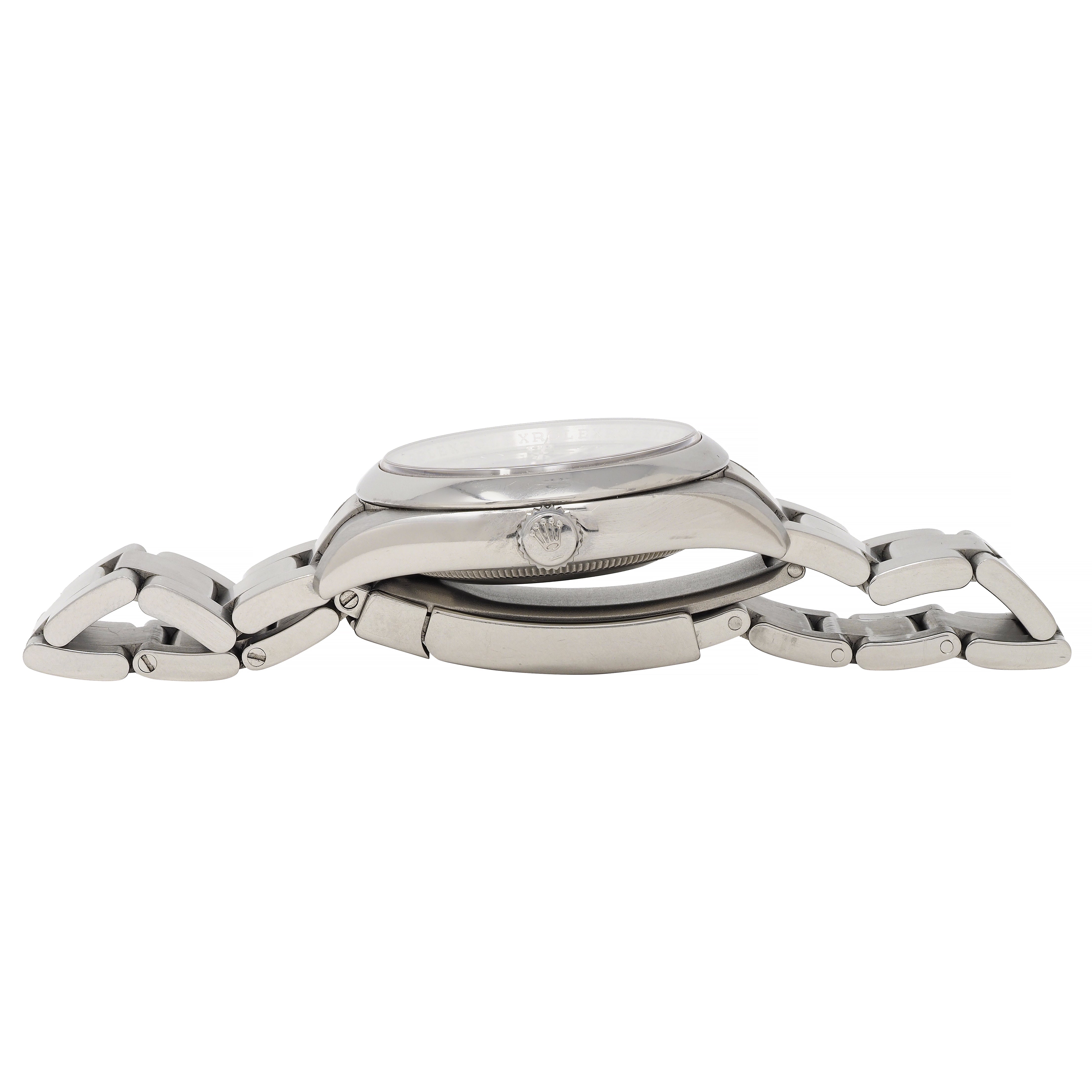 Rolex 36 Stainless Steel Oyster Perpetual Blue Silver Concentric 116000 Watch