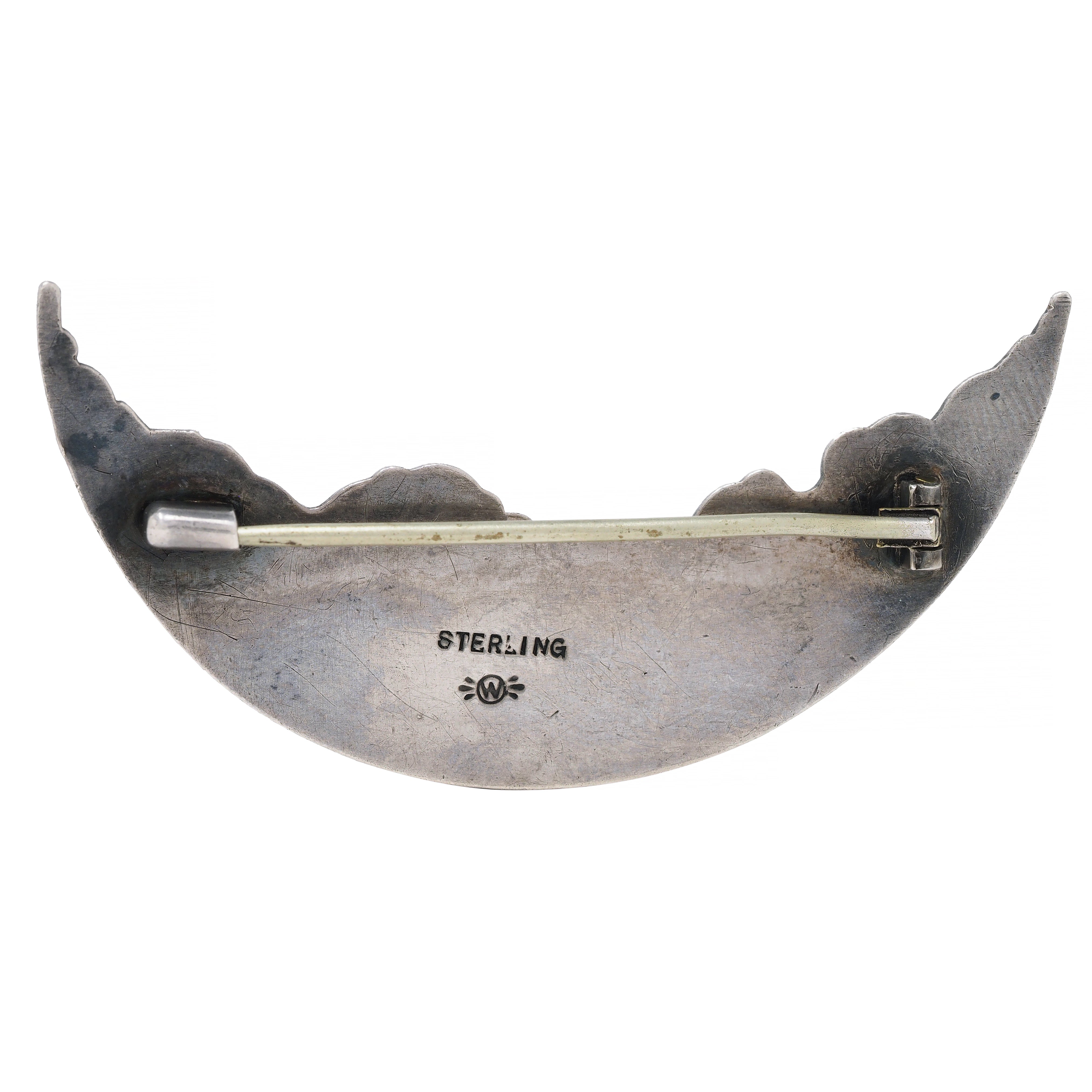 Frank M. Whiting Victorian 10 Karat Gold Sterling Silver Animal Antique Brooch