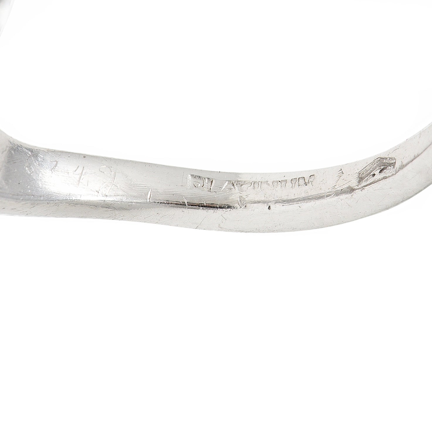 Mid-Century 3.52 CTW Diamond Pinctada Pearl Platinum Toi-Et-Moi Vintage Ring GIA