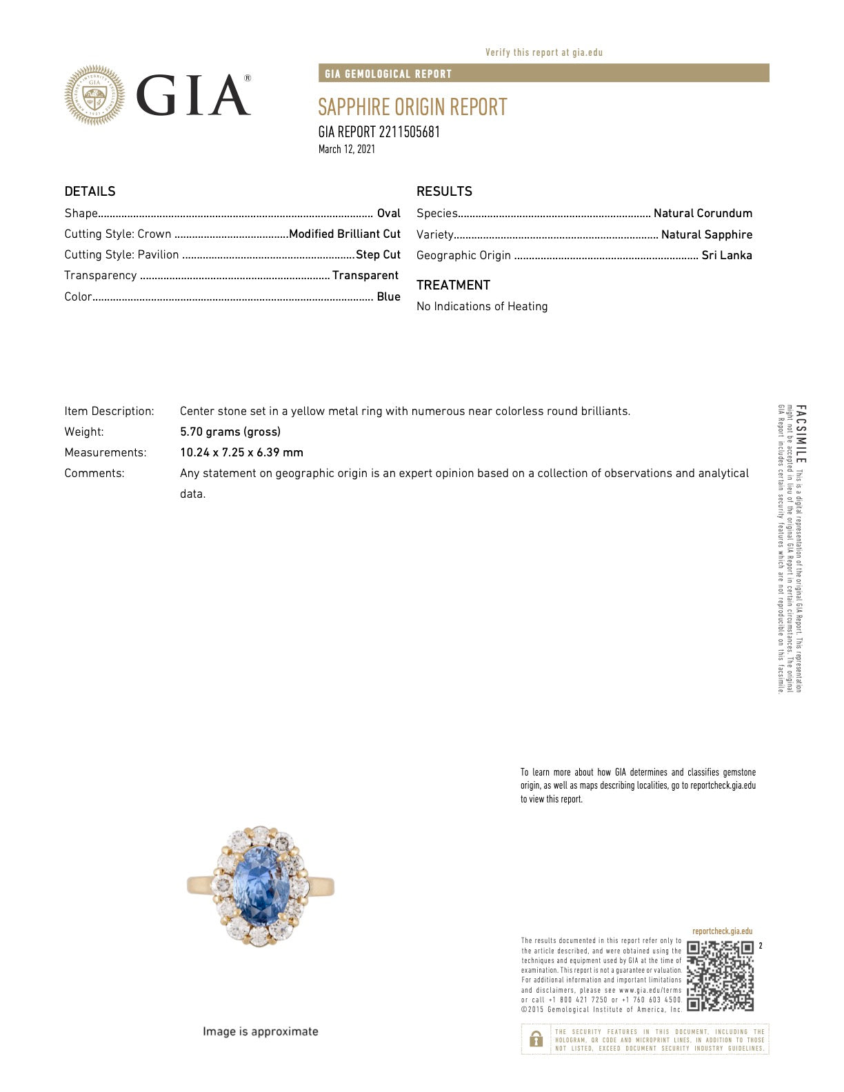 Vintage 5.00 CTW No Heat Ceylon Sapphire Diamond 18 Karat Gold Cluster Ring GIARing - Wilson's Estate Jewelry