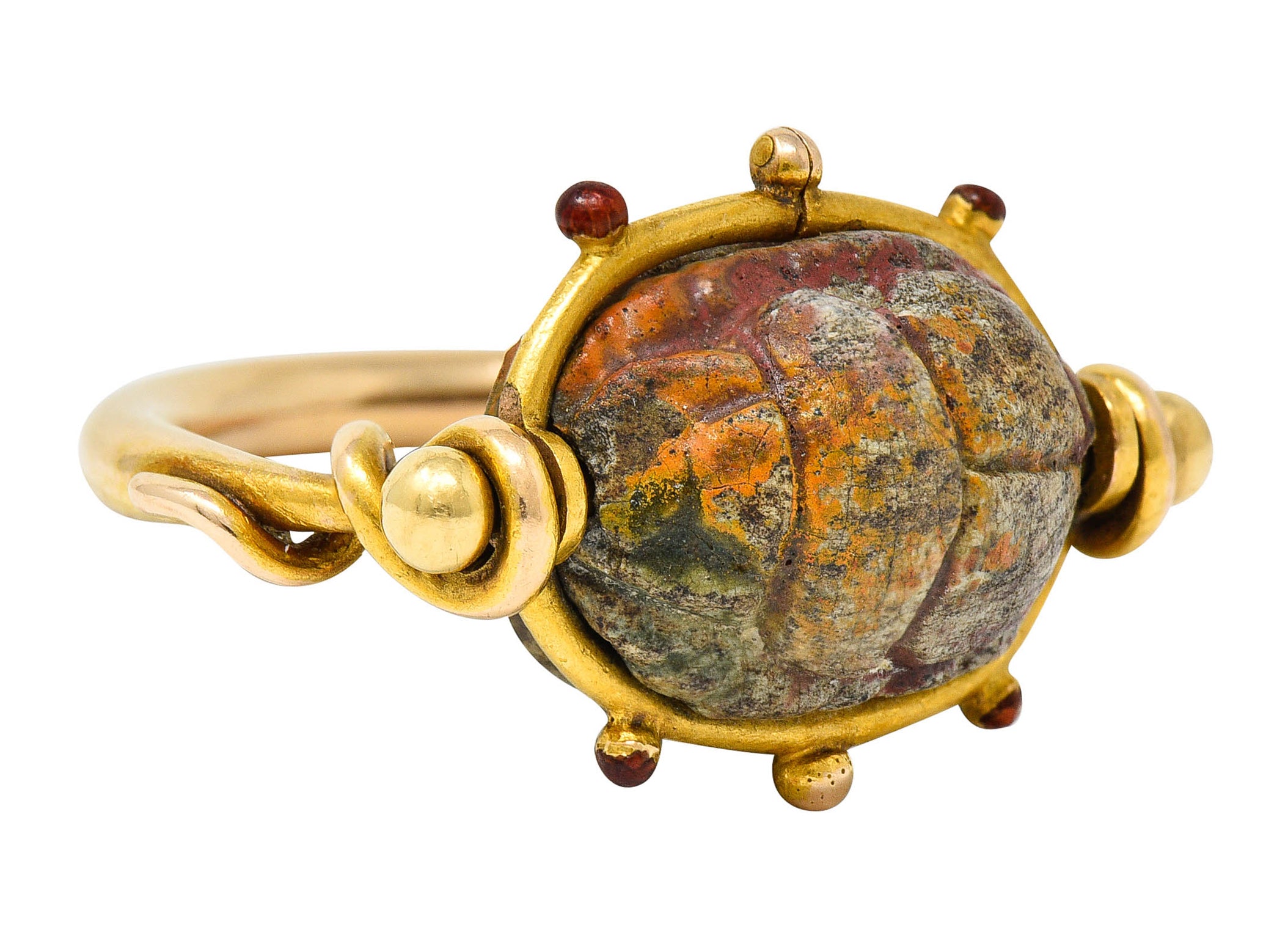 Tiffany & Co. Hardstone Scarab Antique 18 Karat Gold Egyptian Revival RingRing - Wilson's Estate Jewelry