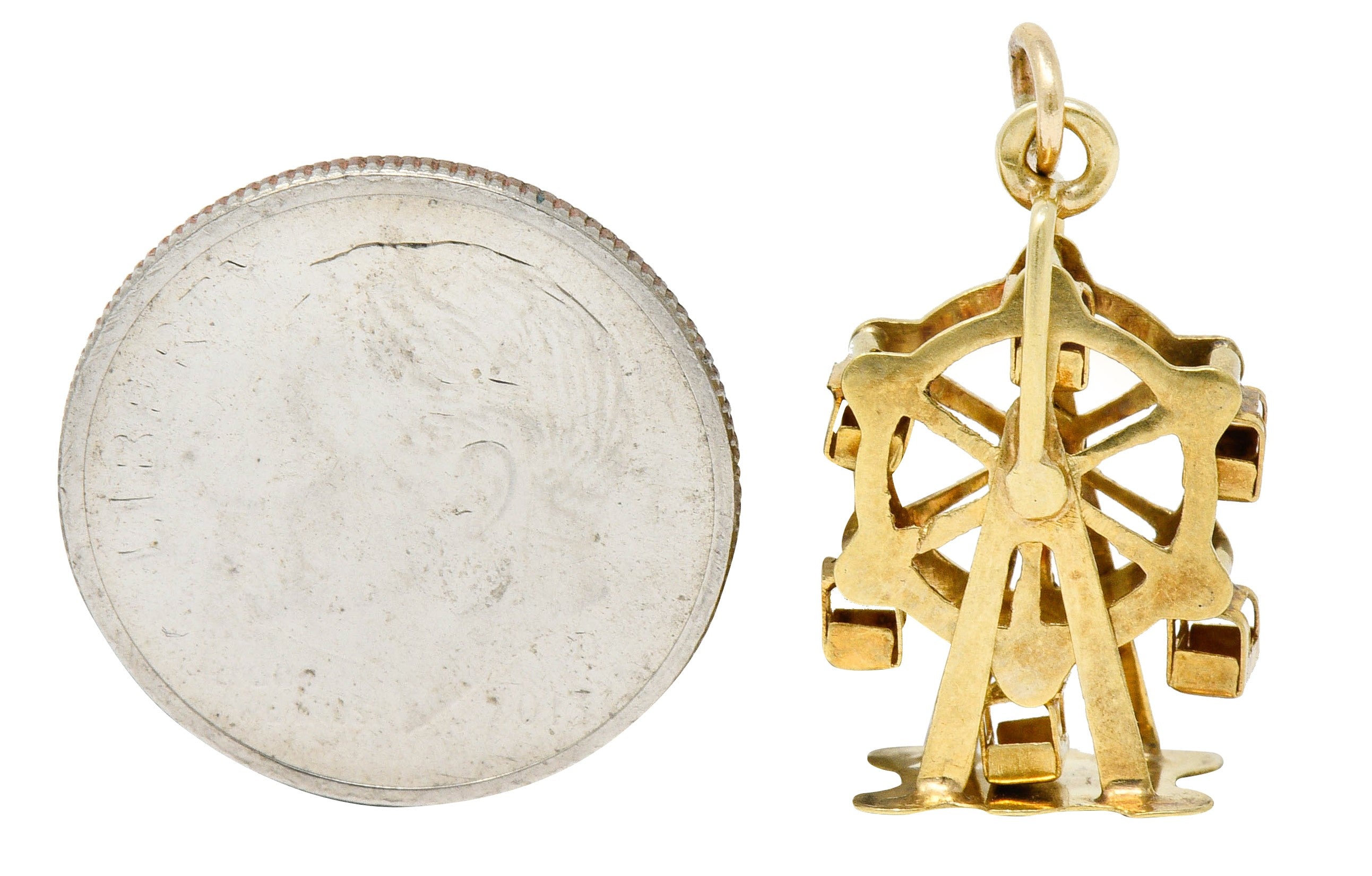 Austrian 14 Karat Gold Ferris Wheel Charm Circa 1920scharm - Wilson's Estate Jewelry