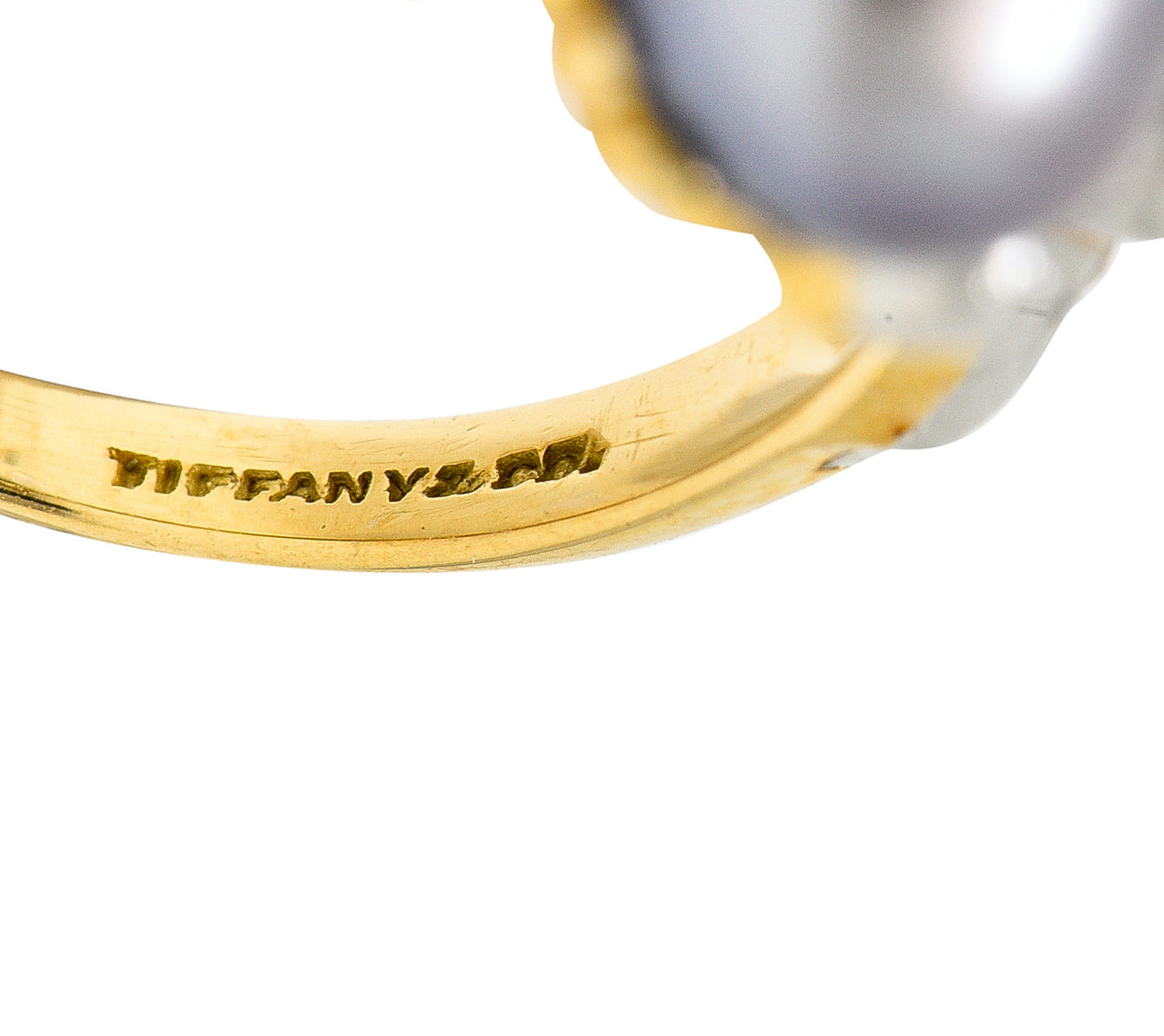 Tiffany & Co. Pearl Diamond Platinum-Topped 18 Karat Gold Belle Epoque RingRing - Wilson's Estate Jewelry