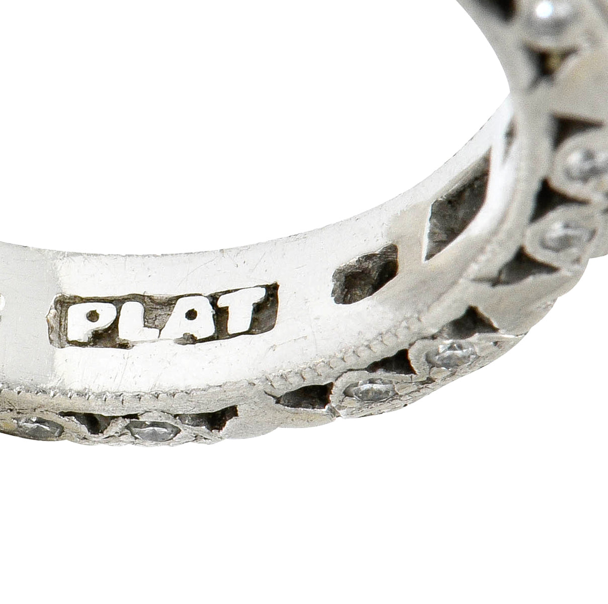 Tacori 1.45 CTW Diamond Platinum Pave Heart Eternity Stacking Band - Wilson's Estate Jewelry