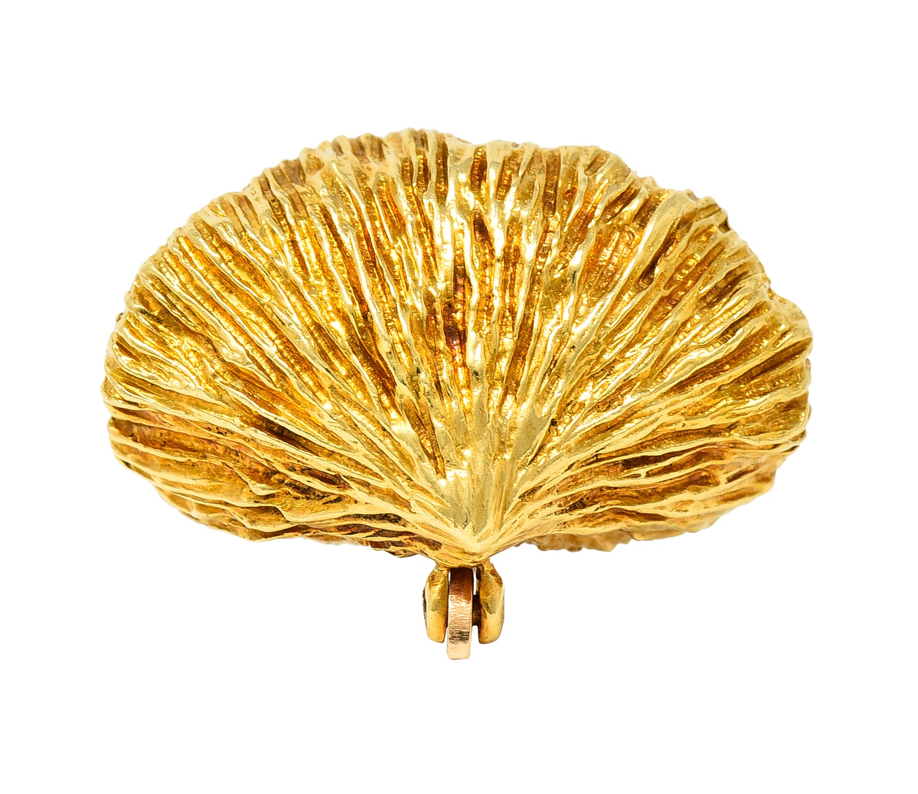 1970's Rosenthal 1.25 CTW Pave Diamond 18 Karat Two-Tone Gold Mushroom BroochBrooch - Wilson's Estate Jewelry