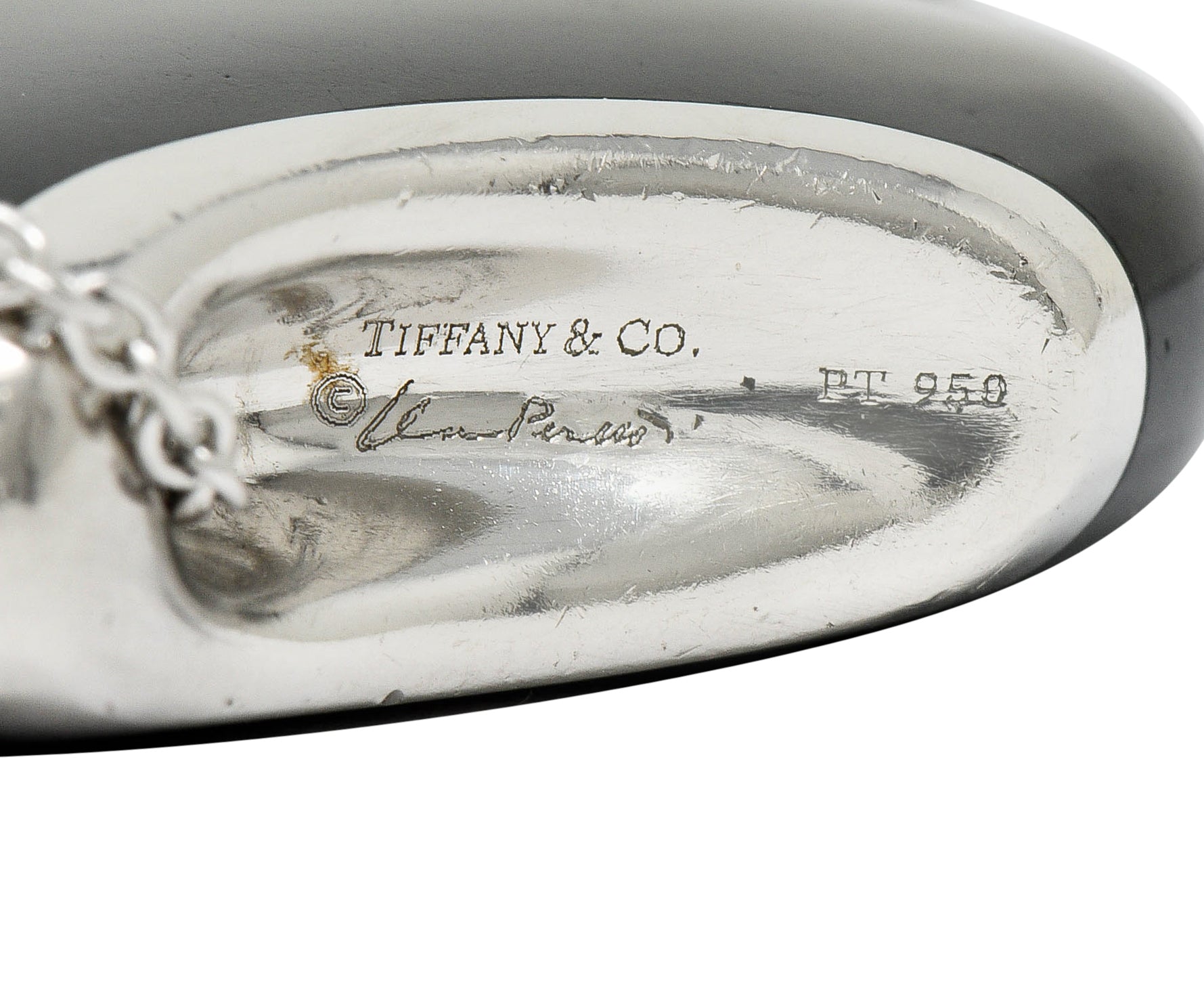 Elsa Peretti Tiffany & Co. Onyx Platinum Touchstone Pendant NecklaceNecklace - Wilson's Estate Jewelry