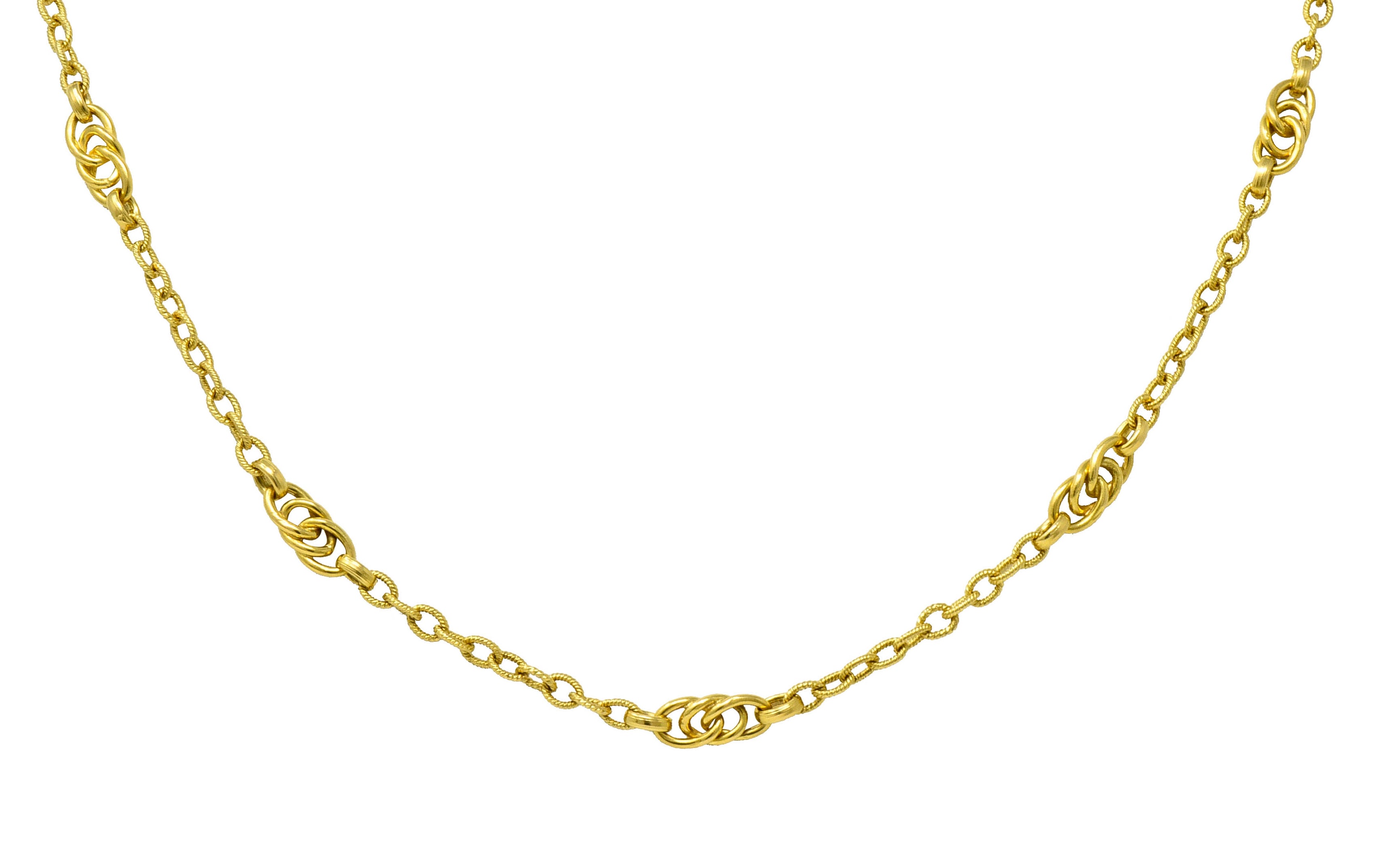 Vintage Italian 18 Karat Gold 30 Inch Long Chain NecklaceNecklace - Wilson's Estate Jewelry