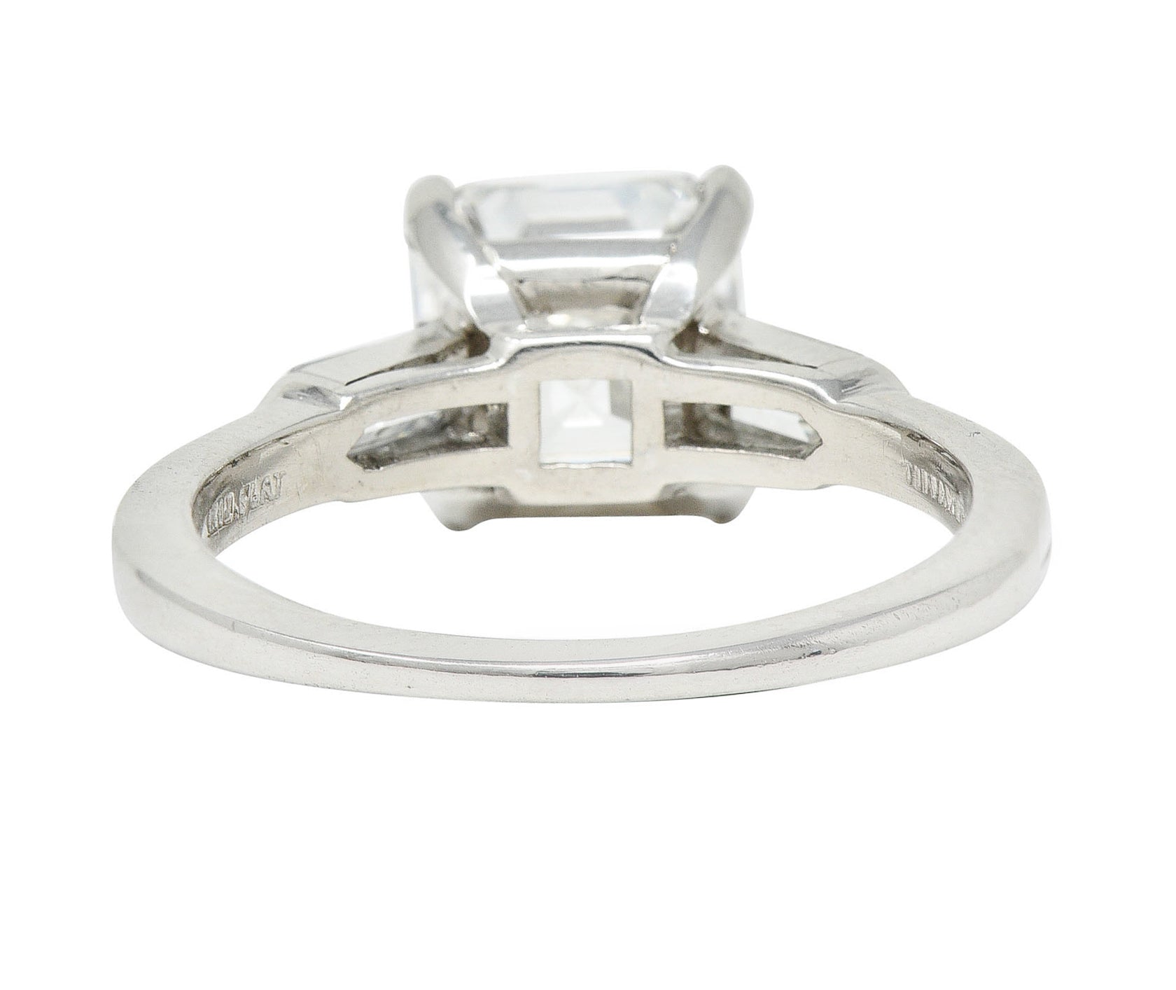 Tiffany & Co. 4.28 CTW Asscher Diamond Platinum Engagement RingRing - Wilson's Estate Jewelry
