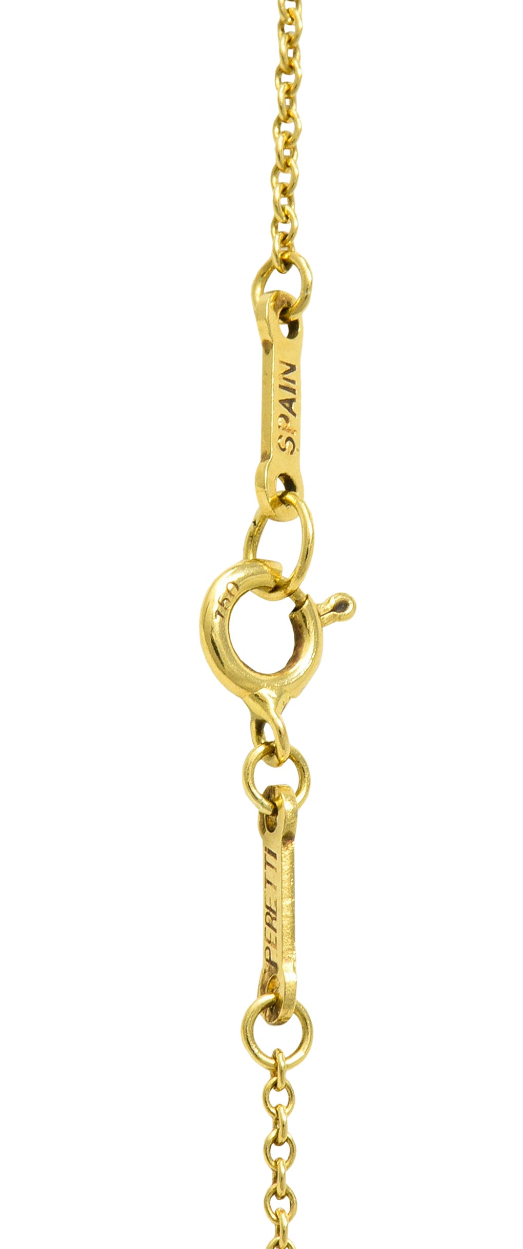 Elsa Peretti Tiffany & Co. 18 Karat Gold 25MM Open Heart Pendant Necklace - Wilson's Estate Jewelry