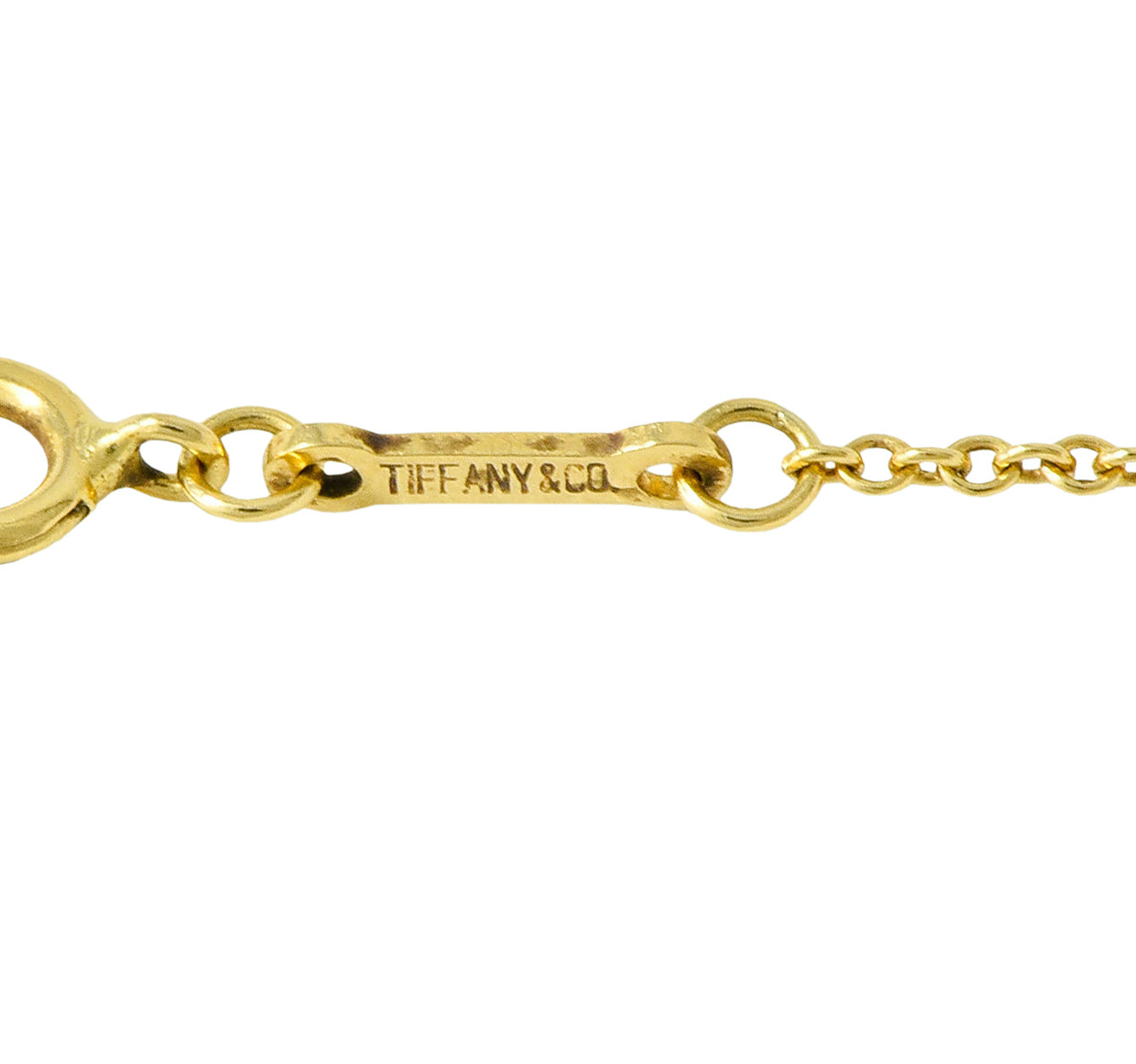 Elsa Peretti Tiffany & Co. 18 Karat Gold 25MM Open Heart Pendant Necklace - Wilson's Estate Jewelry