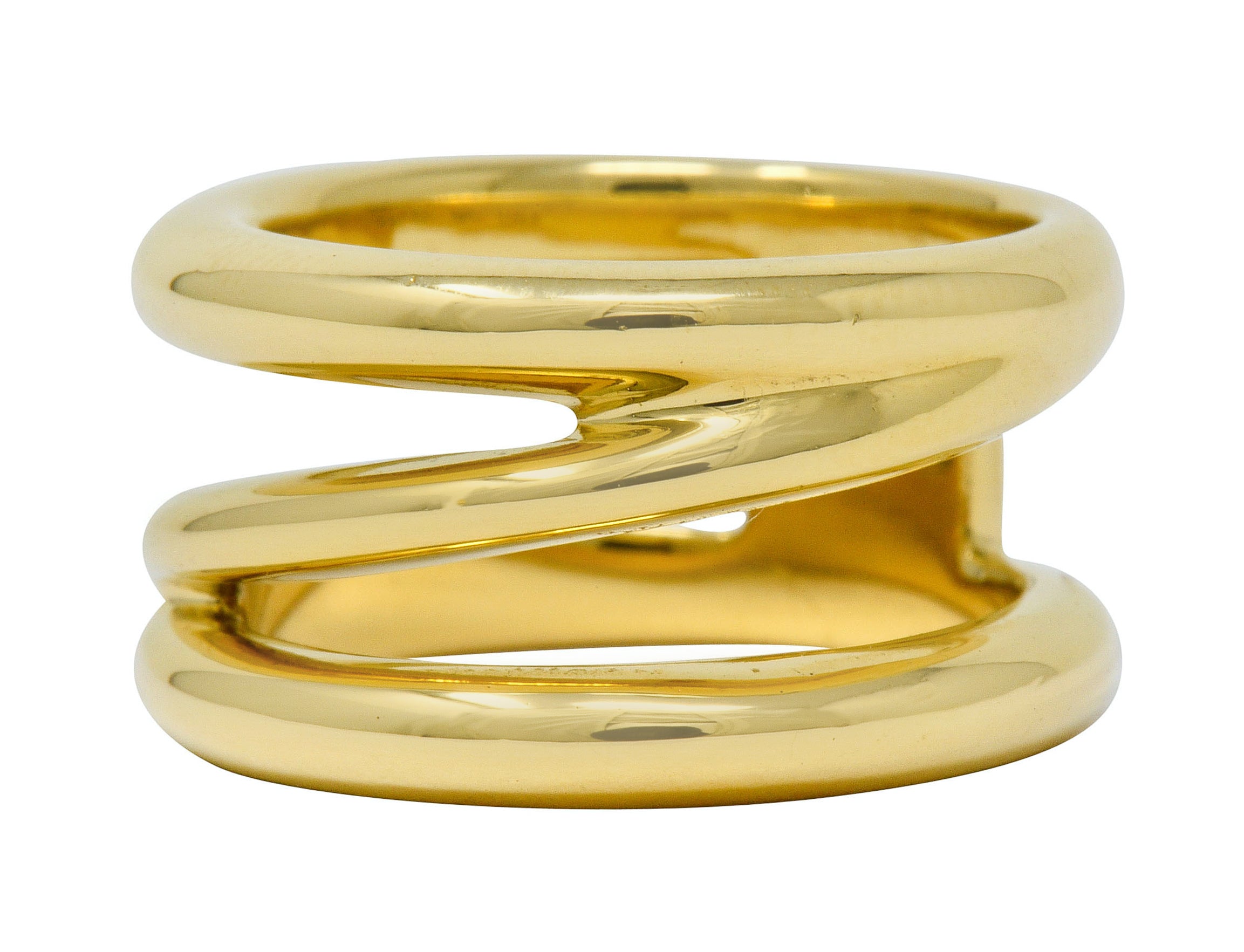 Tiffany & Co. Vintage 1990's 18 Karat Gold Zig Zag Band Ring - Wilson's Estate Jewelry