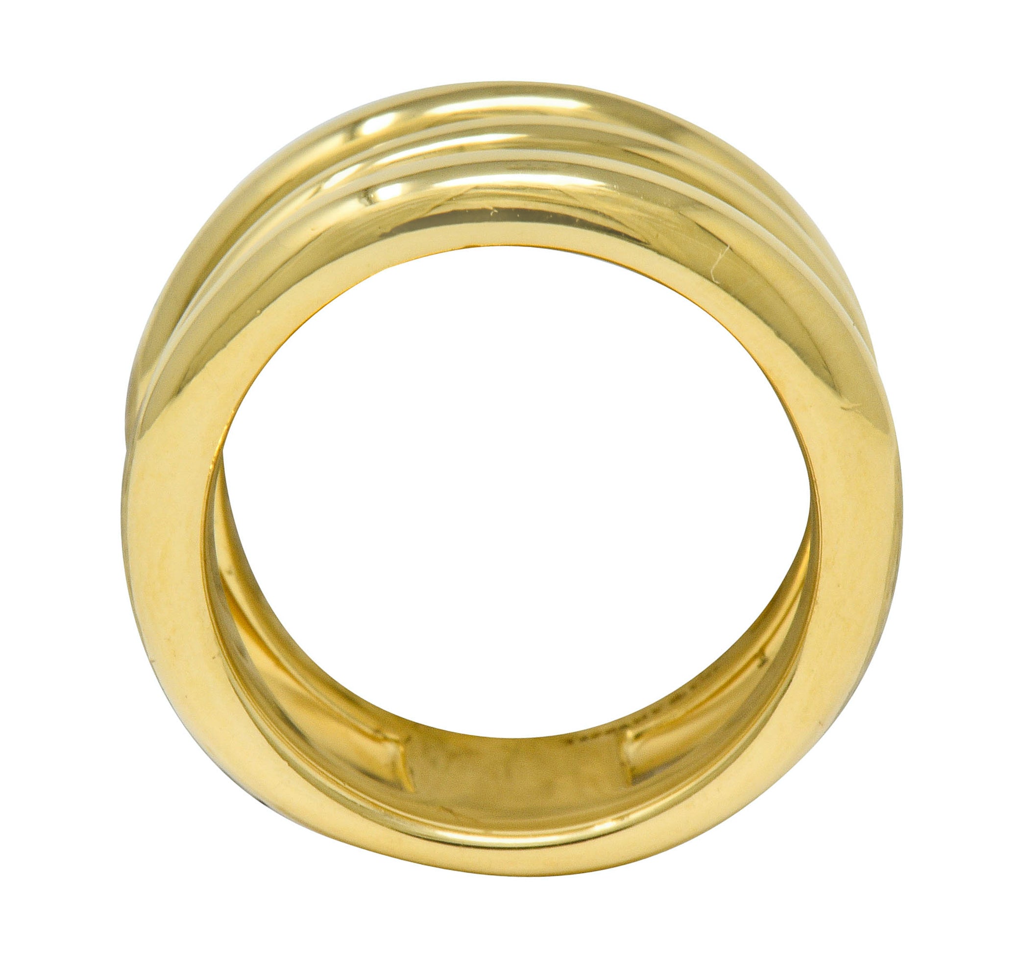 Tiffany & Co. Vintage 1990's 18 Karat Gold Zig Zag Band Ring - Wilson's Estate Jewelry
