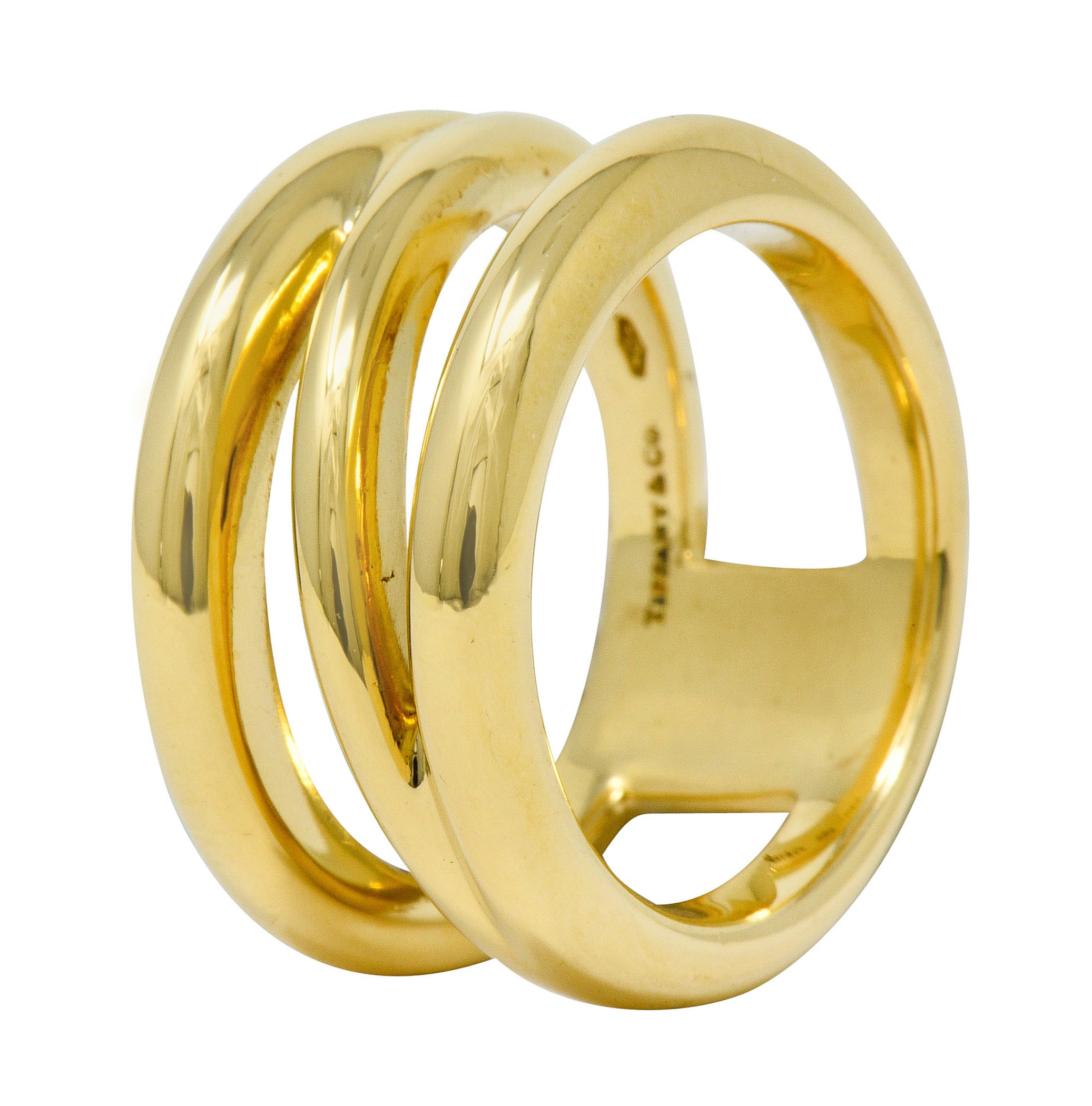 Tiffany & Co. Vintage 1990's 18 Karat Gold Zig Zag Band Ring - Wilson's Estate Jewelry