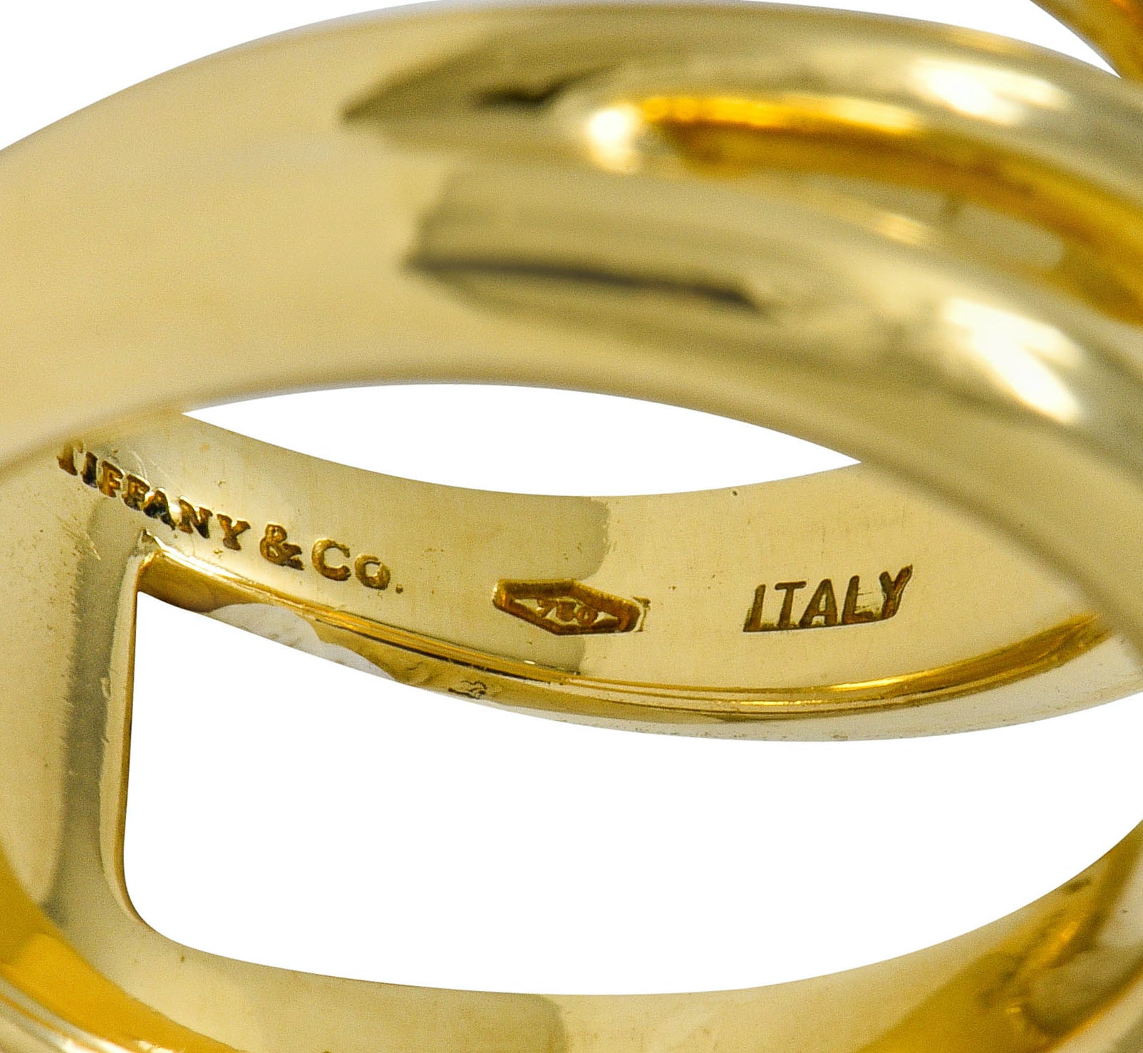 Tiffany & Co. Vintage 1990's 18 Karat Gold Zig Zag Band Ring - Wilson's Estate Jewelry