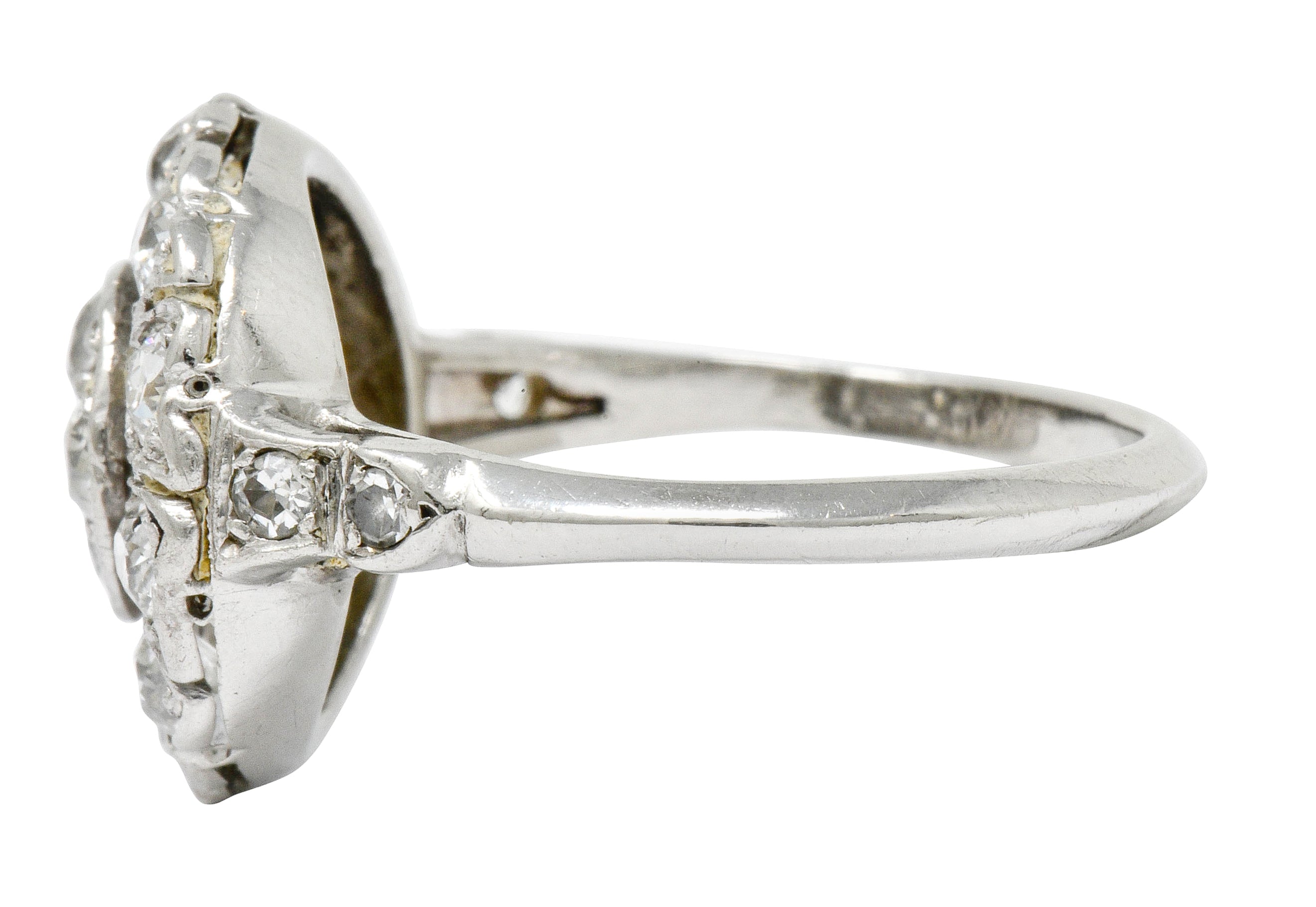 Art Deco Diamond Platinum Radiating Cluster Ring - Wilson's Estate Jewelry