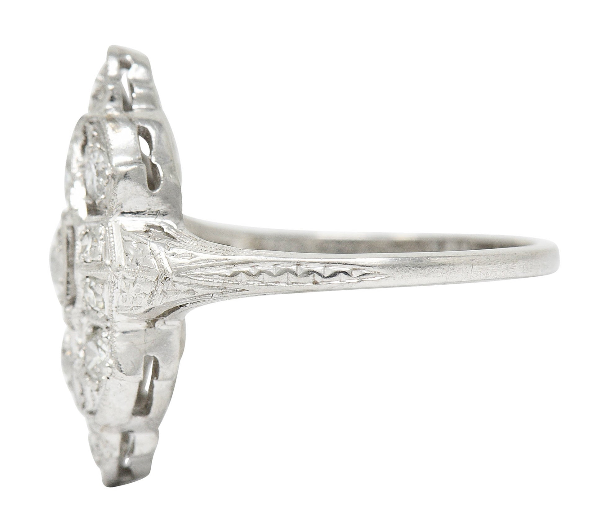 1920's Art Deco 0.80 CTW Diamond Platinum Dinner RingRing - Wilson's Estate Jewelry
