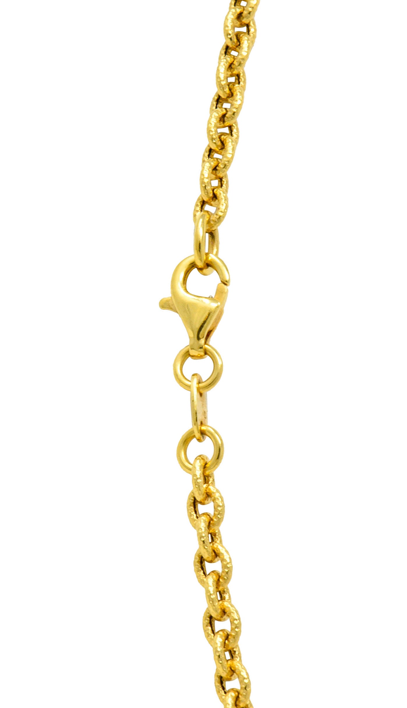 Buccellati Vintage Italian Platinum 18 Karat Gold Cross Pendant NecklaceNecklace - Wilson's Estate Jewelry