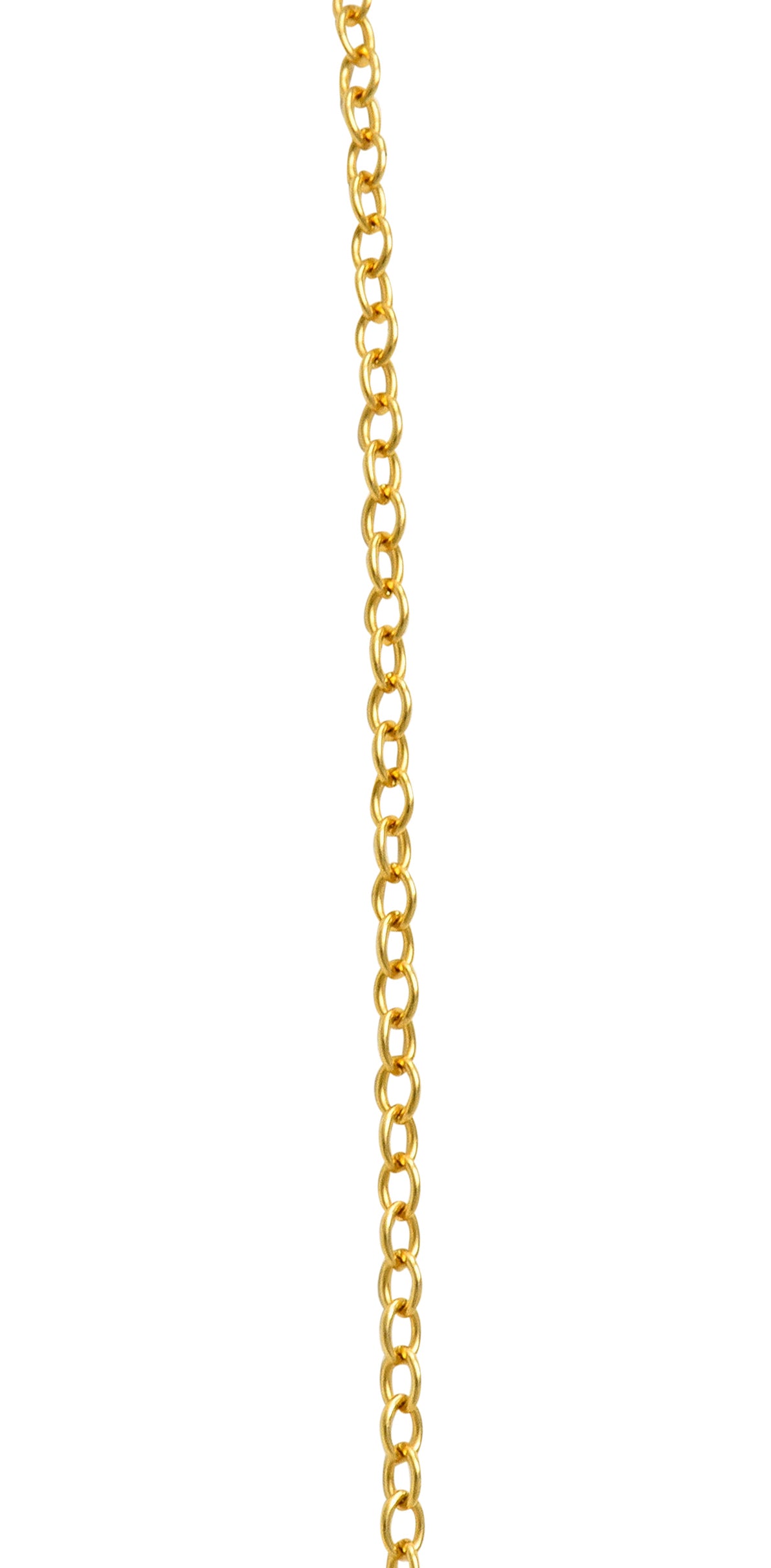 Large Elsa Peretti Tiffany & Co. 18 Karat Gold Open Heart Pendant 30 Inch Necklace - Wilson's Estate Jewelry