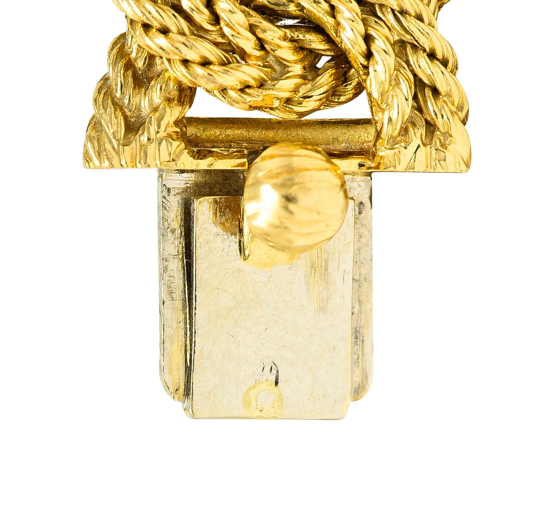 Tiffany & Co. L'enfant French 1960's 18 Karat Yellow Gold Twisted Rope Vintage Curb Chain Necklace Wilson's Estate Jewelry