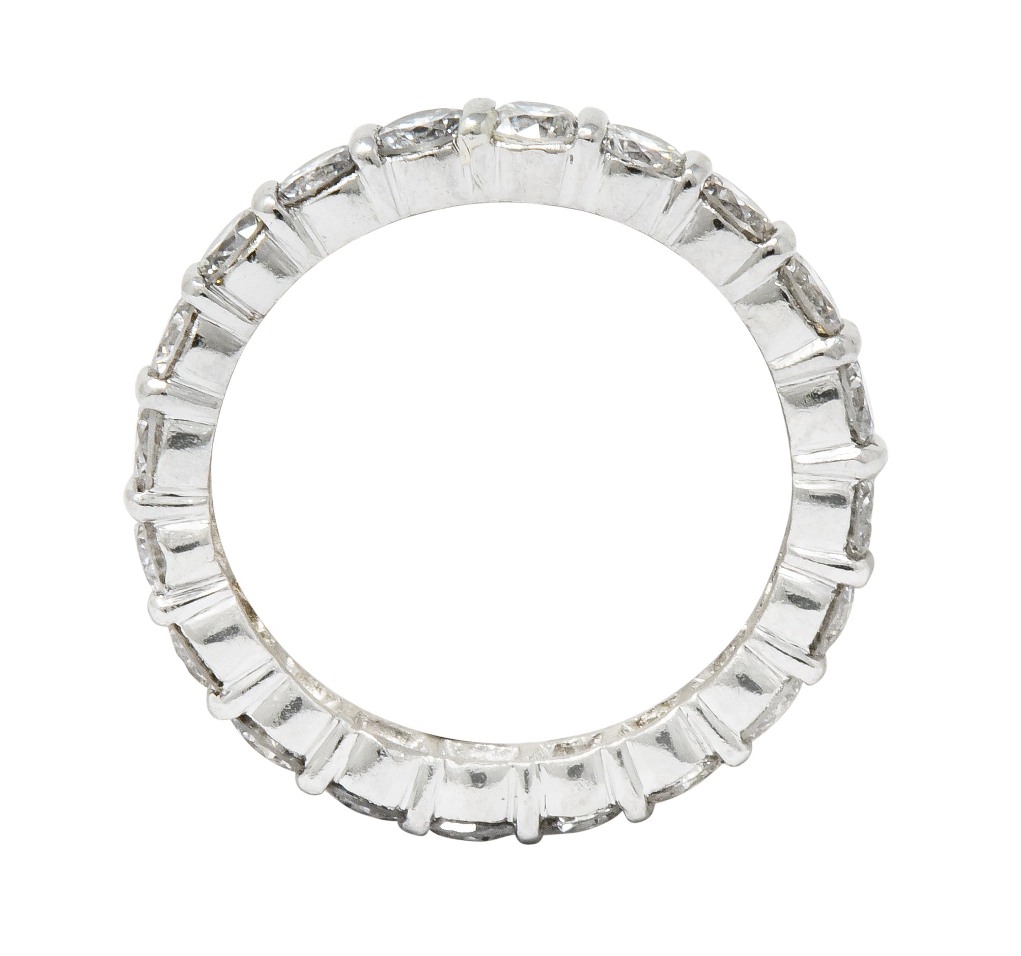 Tiffany & Co. Vintage 2.20 CTW Diamond Platinum Eternity Stacking Band Ring - Wilson's Estate Jewelry