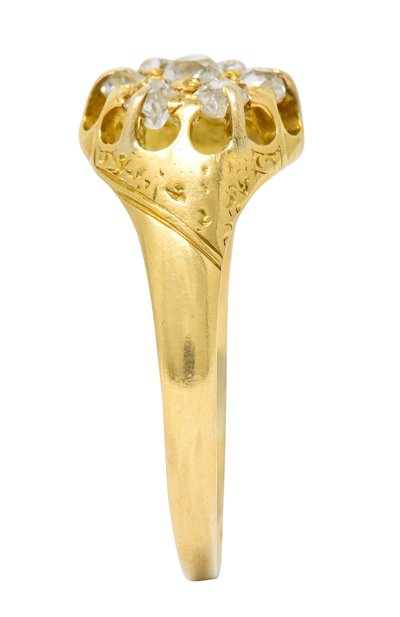 Victorian Old Mine Diamond 18 Karat Gold Cluster RingRing - Wilson's Estate Jewelry