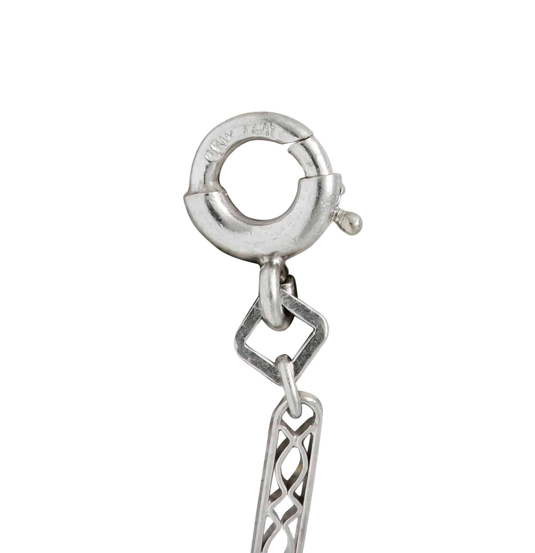 Graceful Art Deco Diamond Platinum Filigree Link Bracelet - Wilson's Estate Jewelry