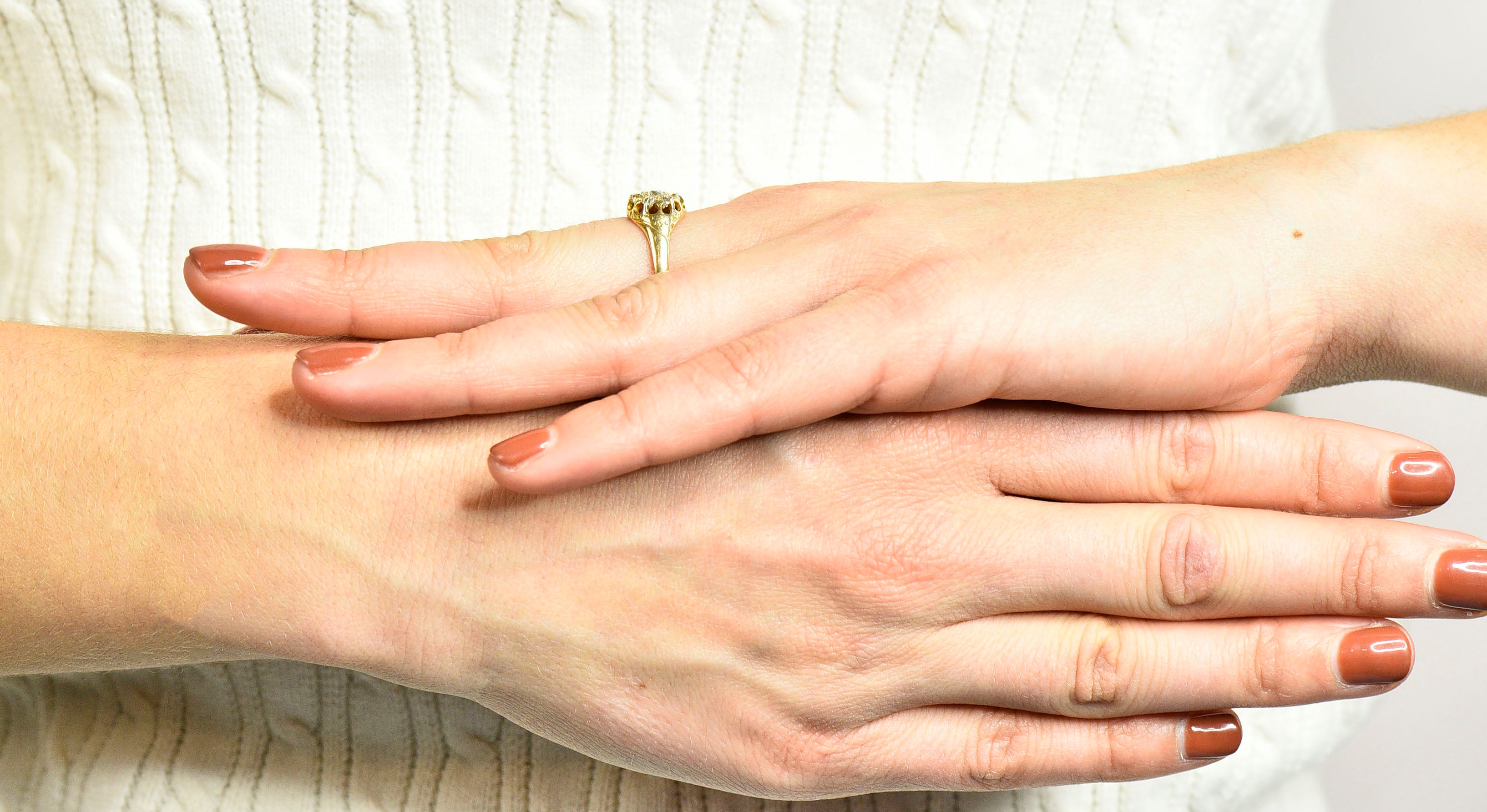 Victorian Old Mine Diamond 18 Karat Gold Cluster RingRing - Wilson's Estate Jewelry