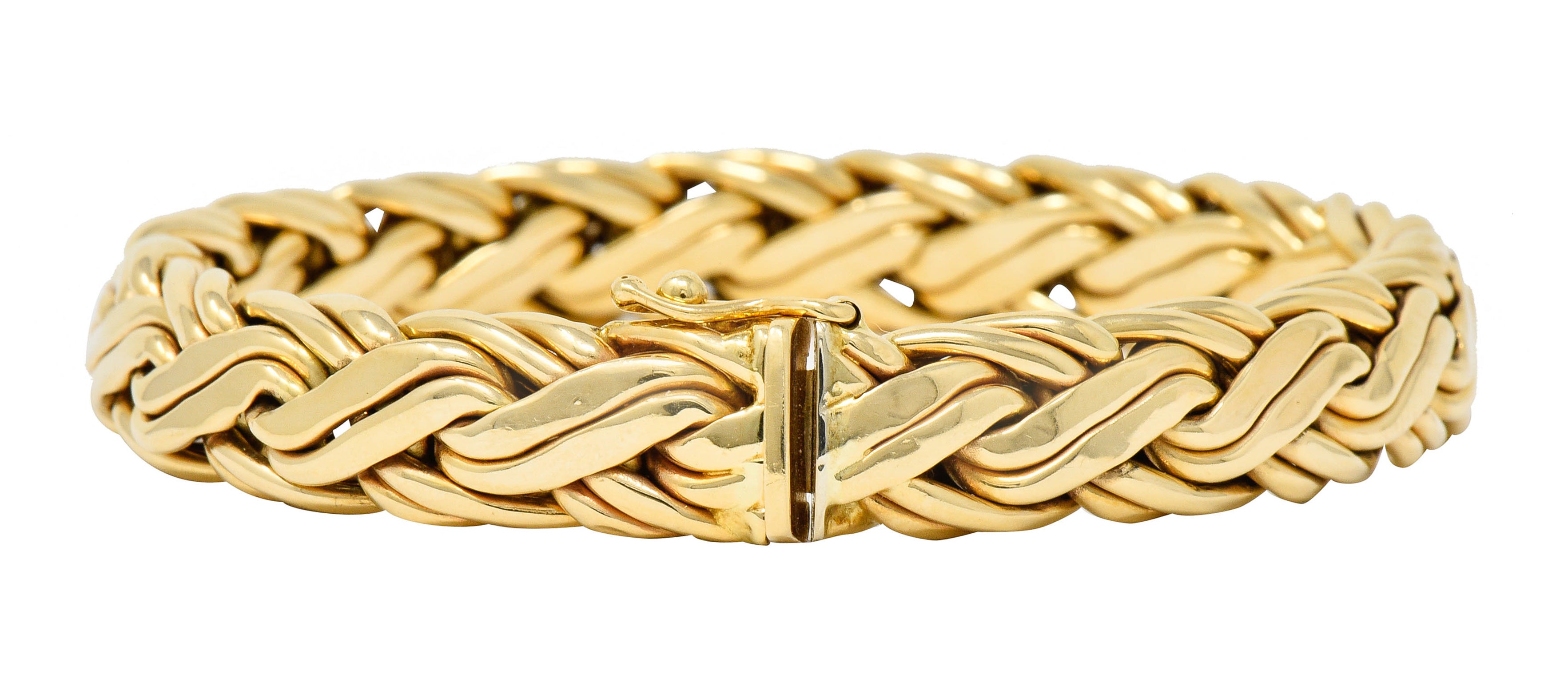 Tiffany & Co. 14 Karat Gold Woven Chain Bracelet Circa 1970bracelet - Wilson's Estate Jewelry