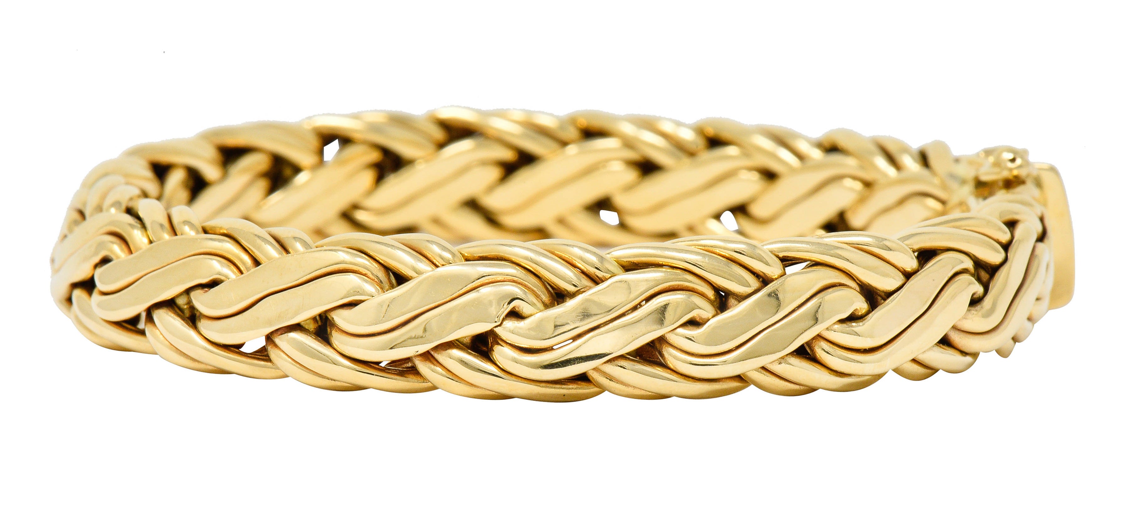 Tiffany & Co. 14 Karat Gold Woven Chain Bracelet Circa 1970bracelet - Wilson's Estate Jewelry