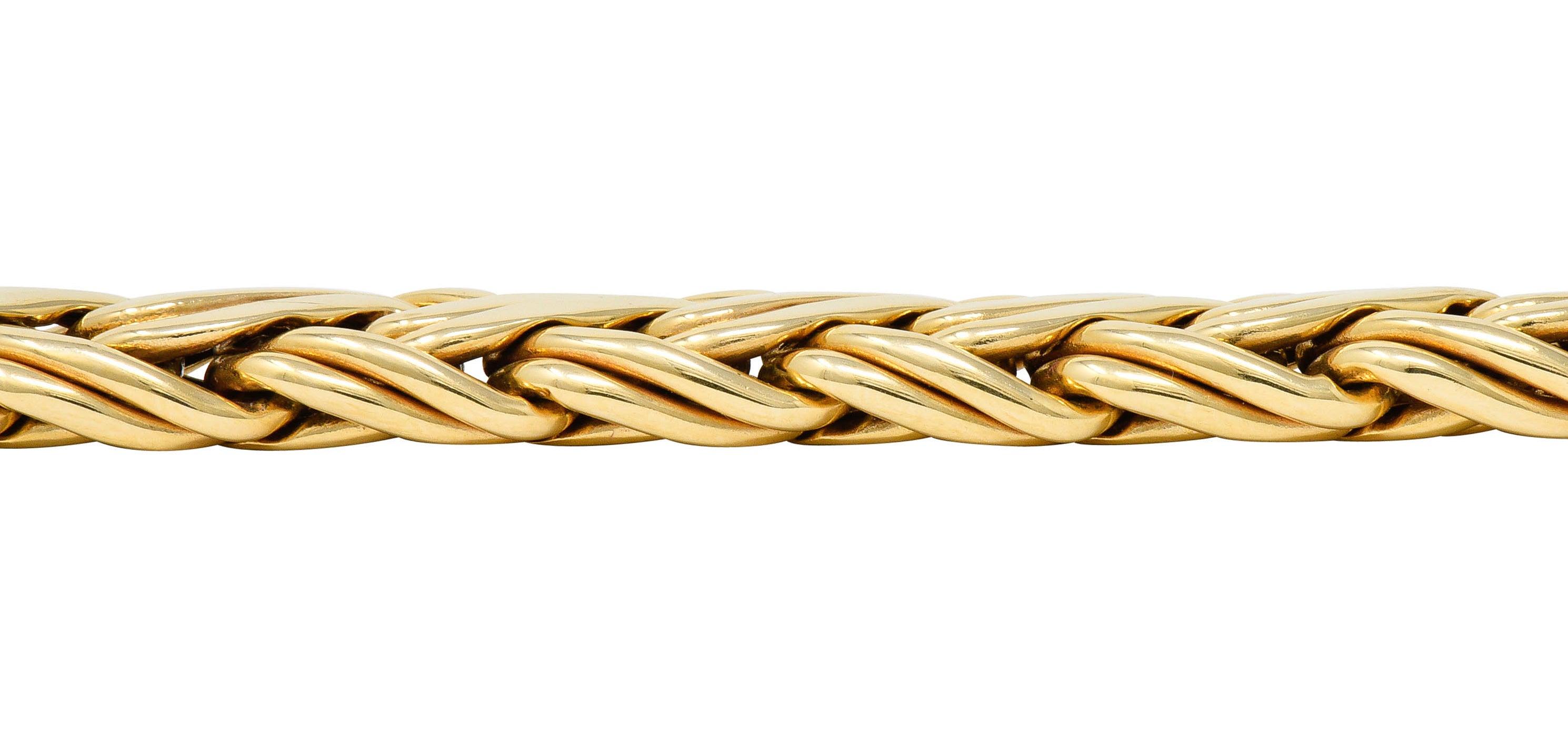 Tiffany & Co. 14 Karat Gold Woven Chain Bracelet Circa 1970bracelet - Wilson's Estate Jewelry