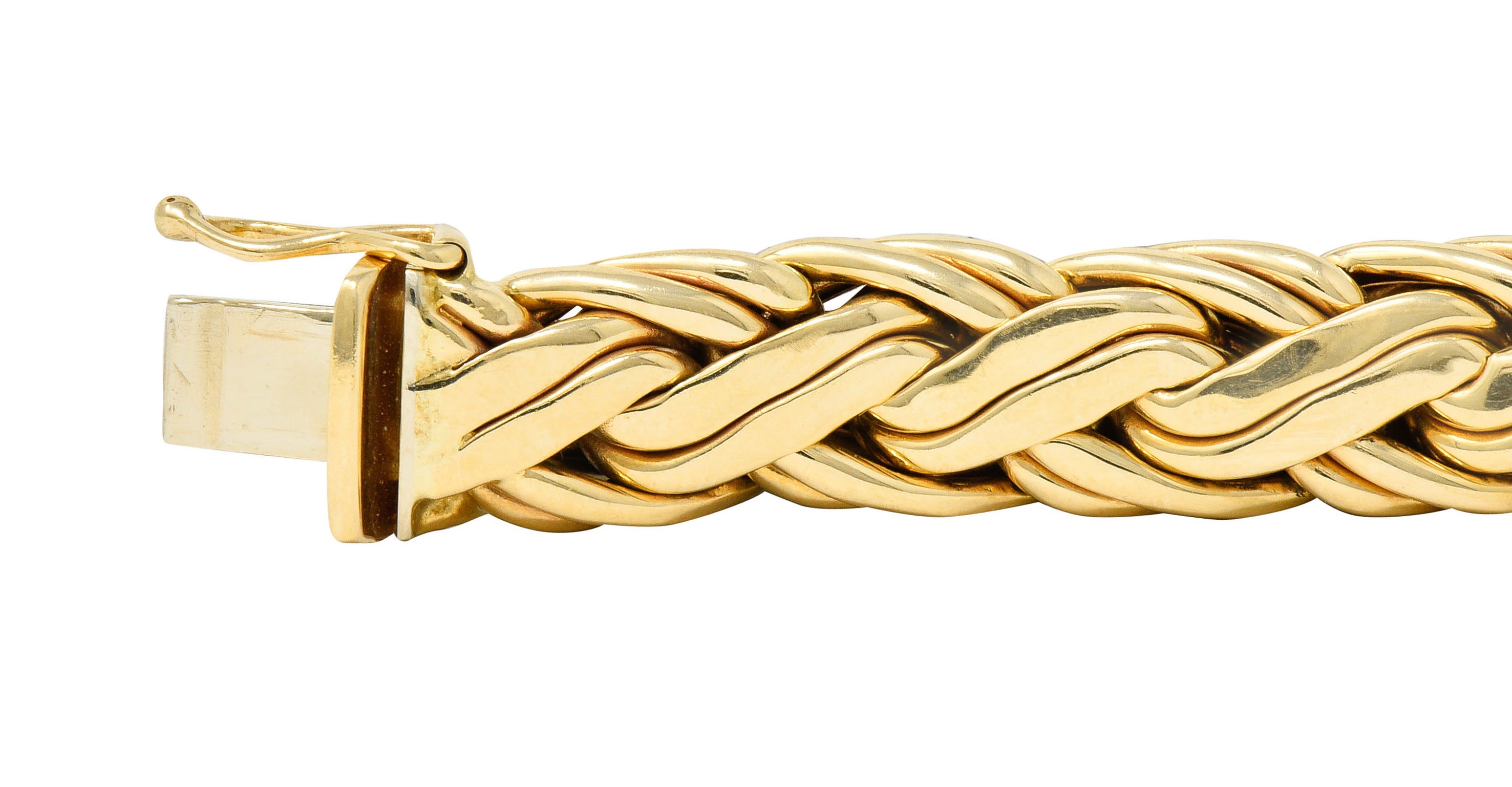 Tiffany & Co. 14 Karat Gold Woven Chain Bracelet Circa 1970bracelet - Wilson's Estate Jewelry