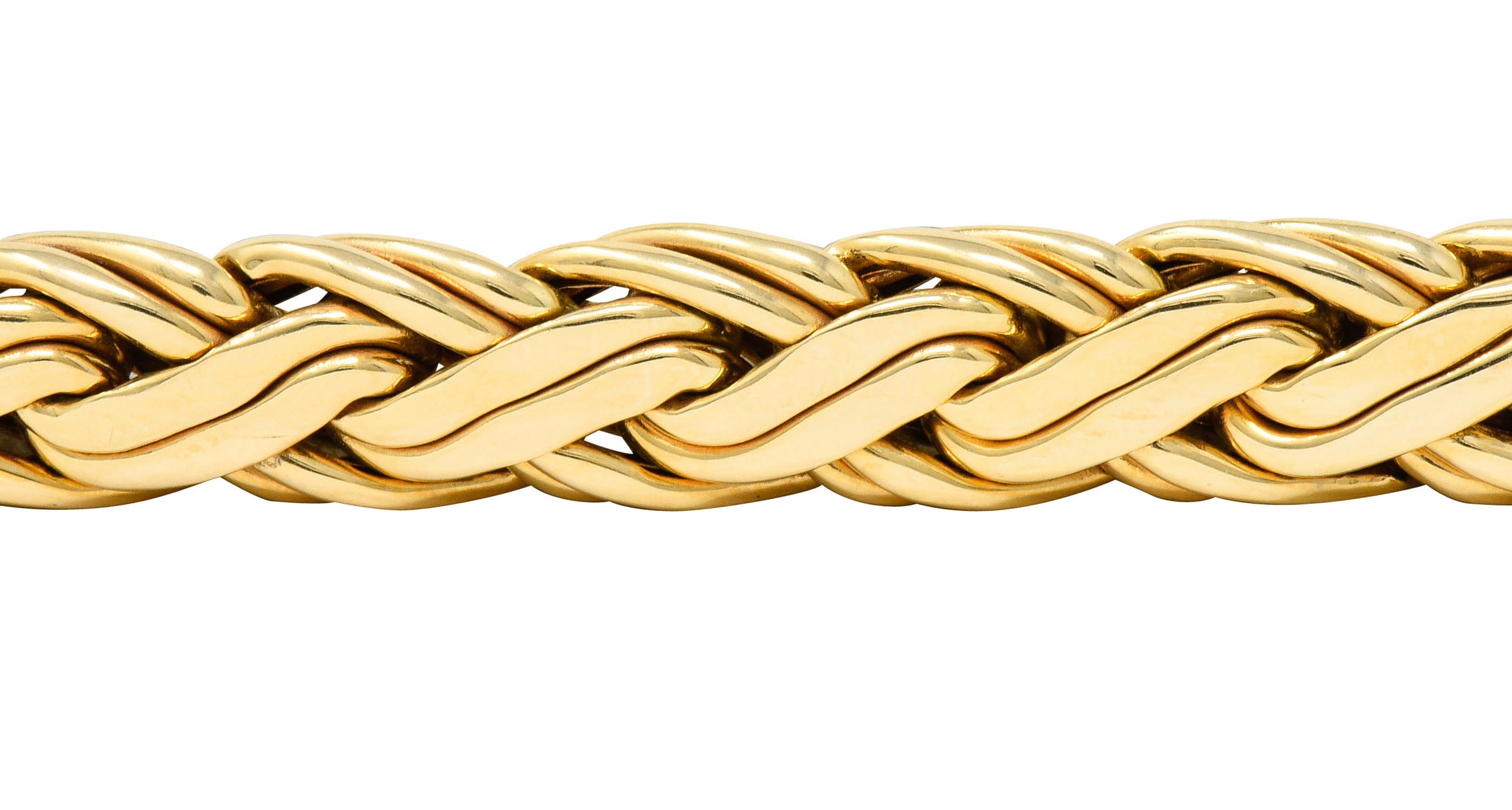 Tiffany & Co. 14 Karat Gold Woven Chain Bracelet Circa 1970bracelet - Wilson's Estate Jewelry