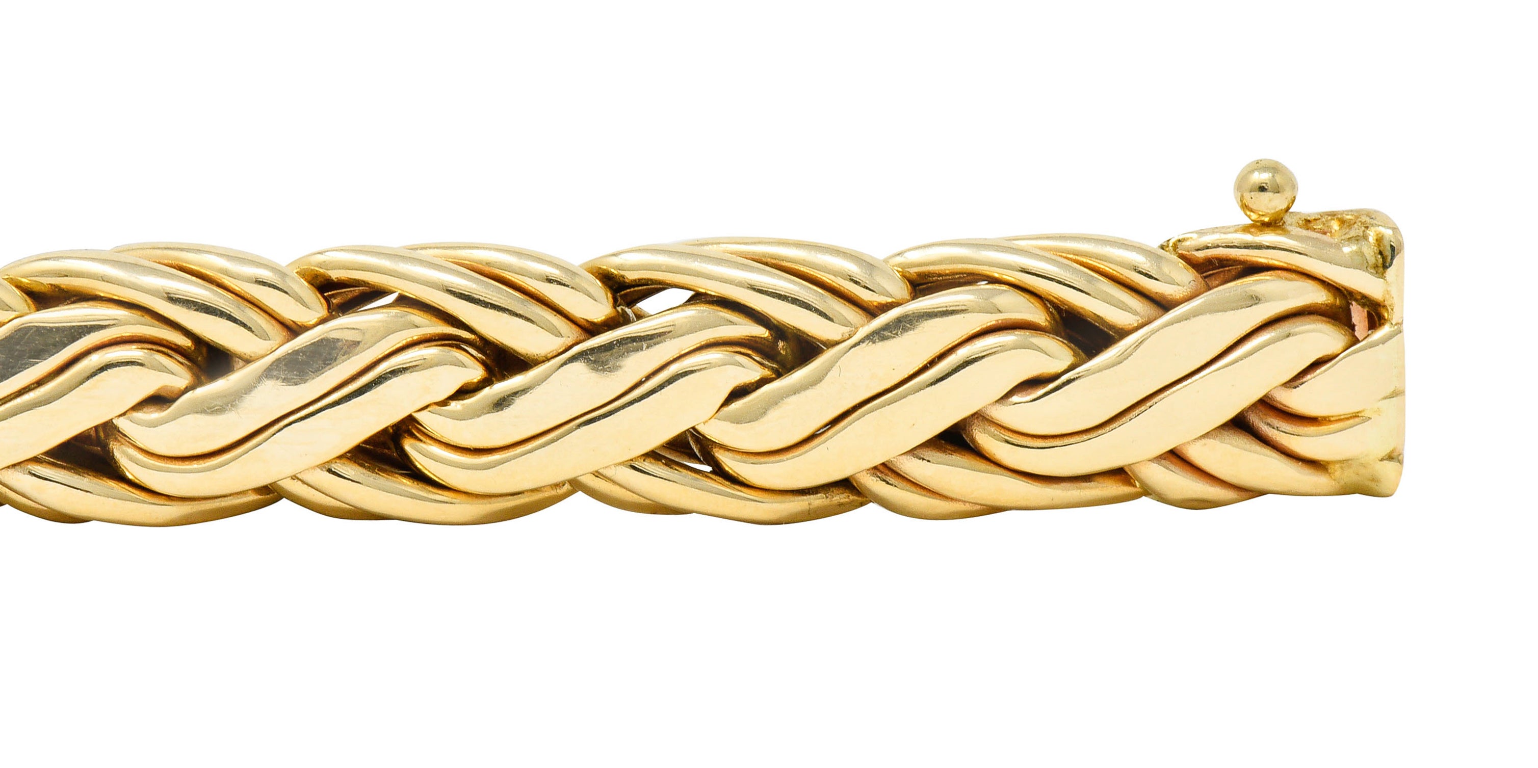 Tiffany & Co. 14 Karat Gold Woven Chain Bracelet Circa 1970bracelet - Wilson's Estate Jewelry