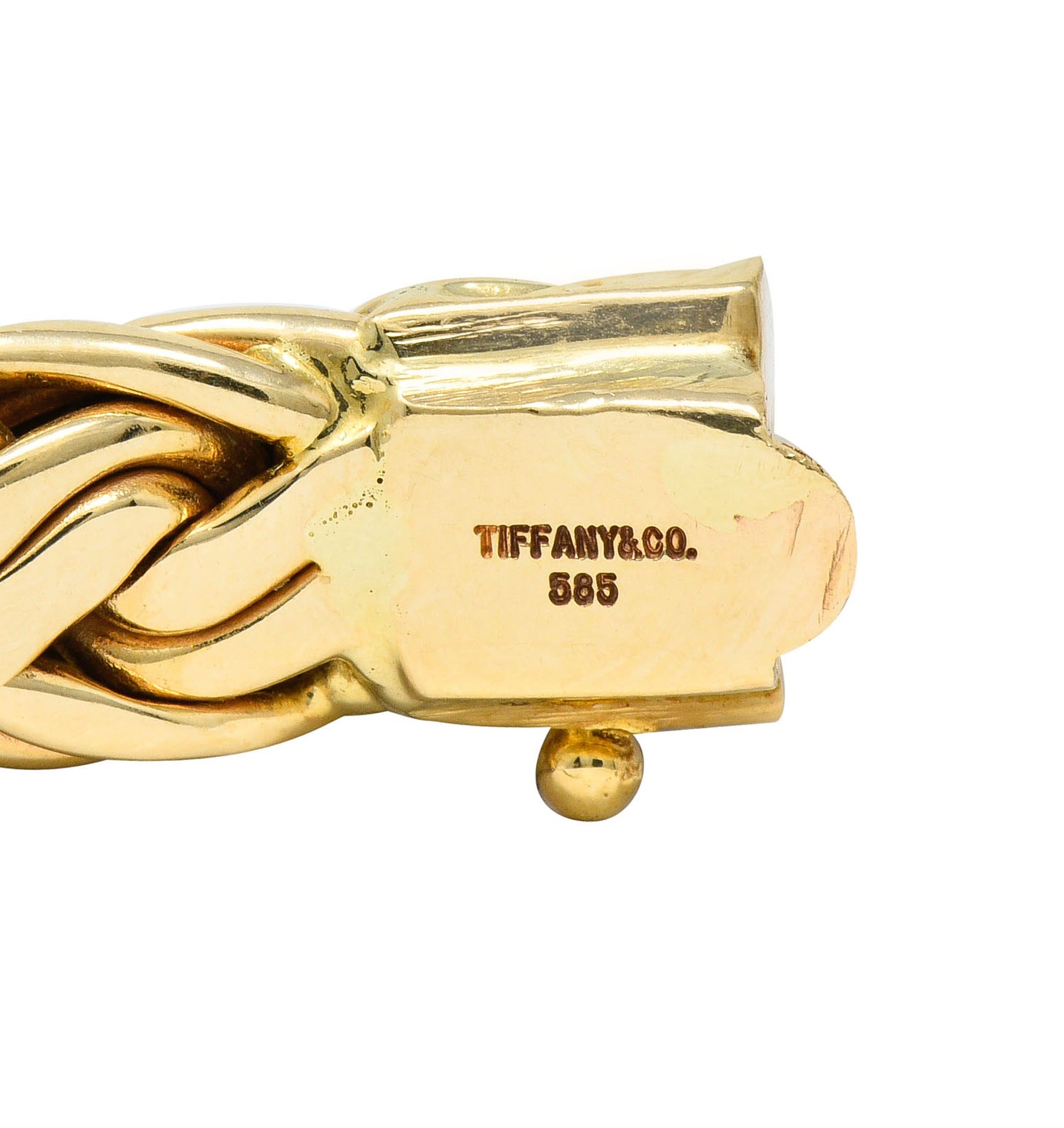 Tiffany & Co. 14 Karat Gold Woven Chain Bracelet Circa 1970bracelet - Wilson's Estate Jewelry