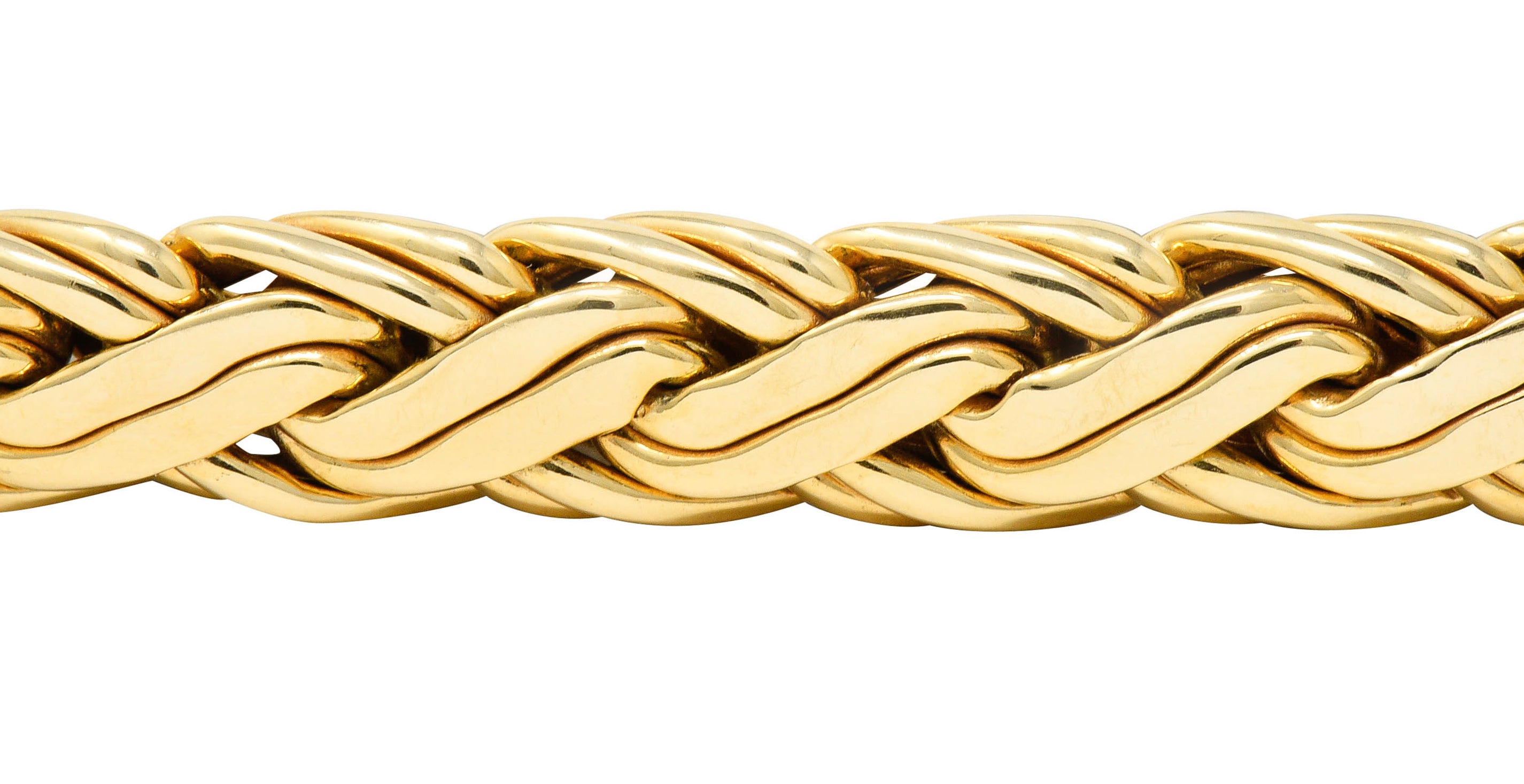 Tiffany & Co. 14 Karat Gold Woven Chain Bracelet Circa 1970bracelet - Wilson's Estate Jewelry