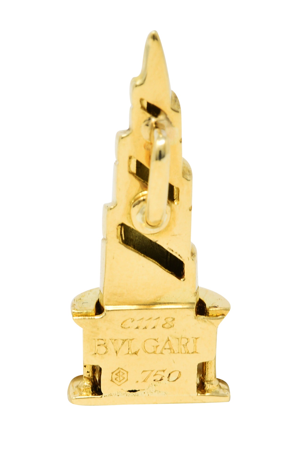 Bulgari 18 Karat Gold San'ivo Alla Sapienza Architecture PendantNecklace - Wilson's Estate Jewelry