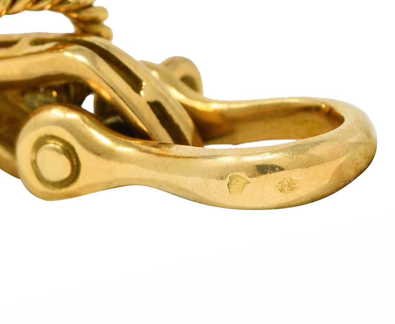 Asprey 1977 Vintage British 18 Karat Yellow Gold Unisex Anchor Pendant Wilson's Estate Jewelry