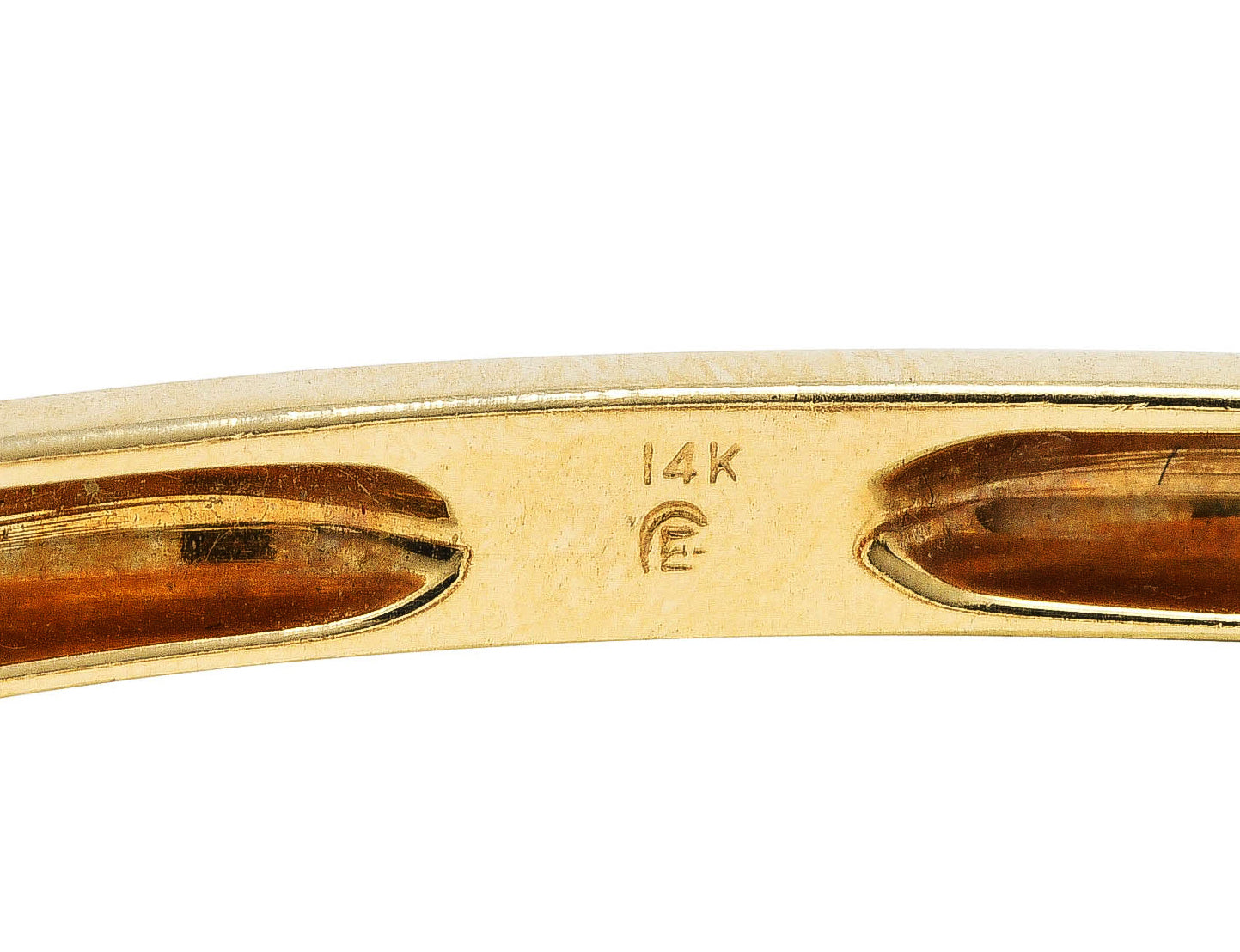 Vintage 0.95 CTW Diamond 14 Karat Gold Bangle Braceletbracelet - Wilson's Estate Jewelry