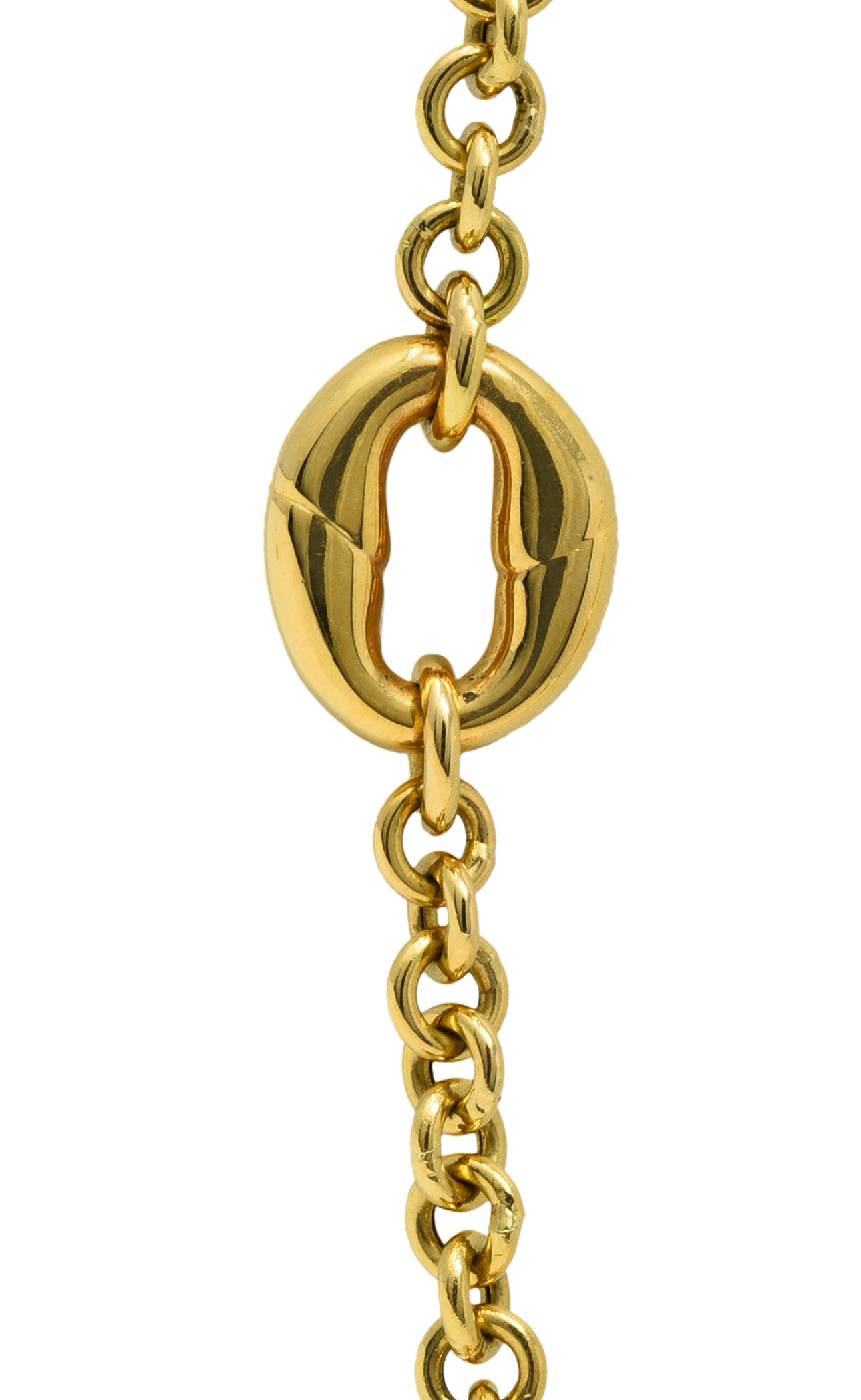 Gucci 18 Karat Gold Bamboo Link Station NecklaceNecklace - Wilson's Estate Jewelry